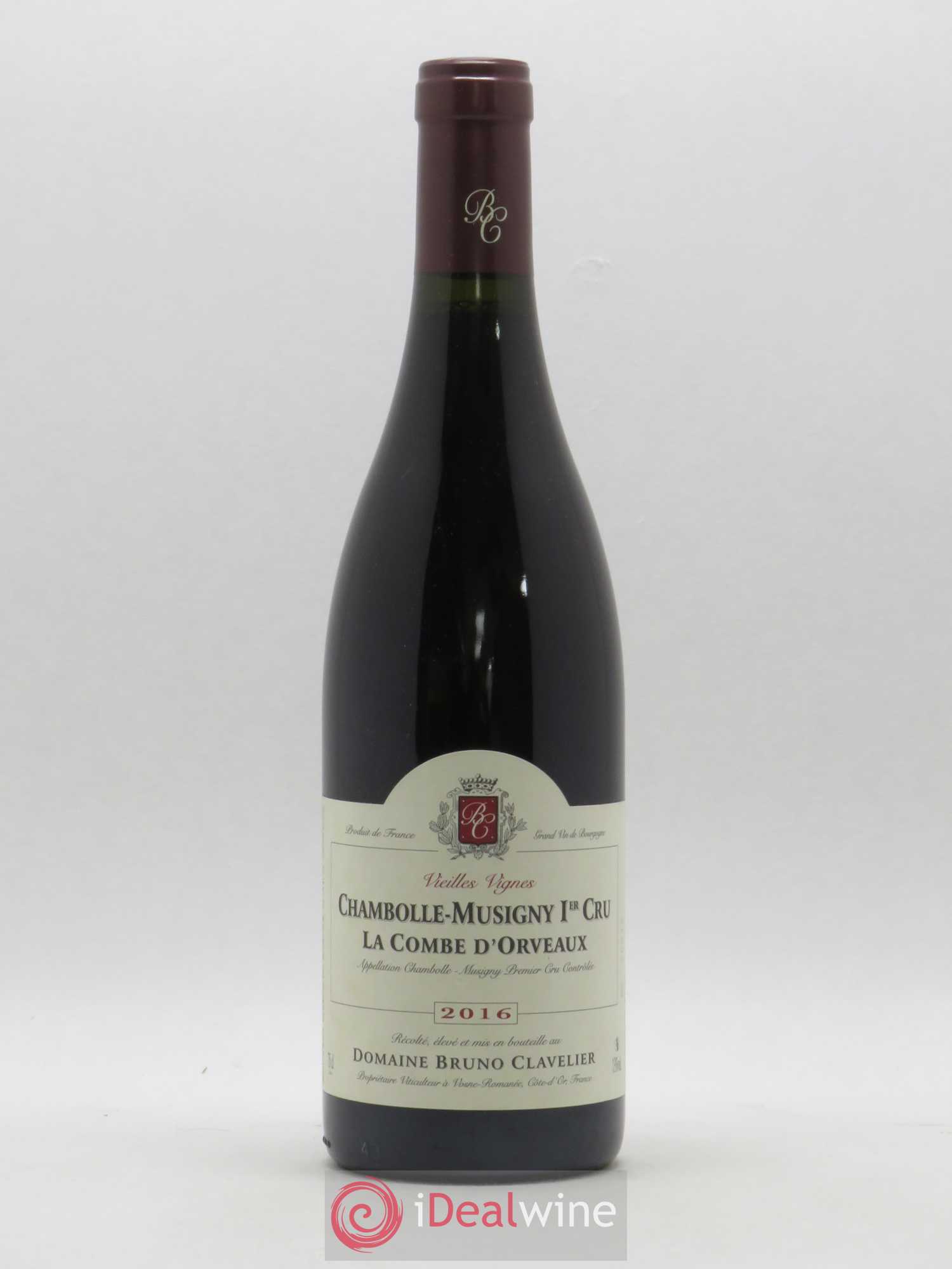 Chambolle-Musigny 1er Cru La Combe d'Orveaux Vieilles Vignes Bruno Clavelier 2016 - Lot de 1 bouteille - 0