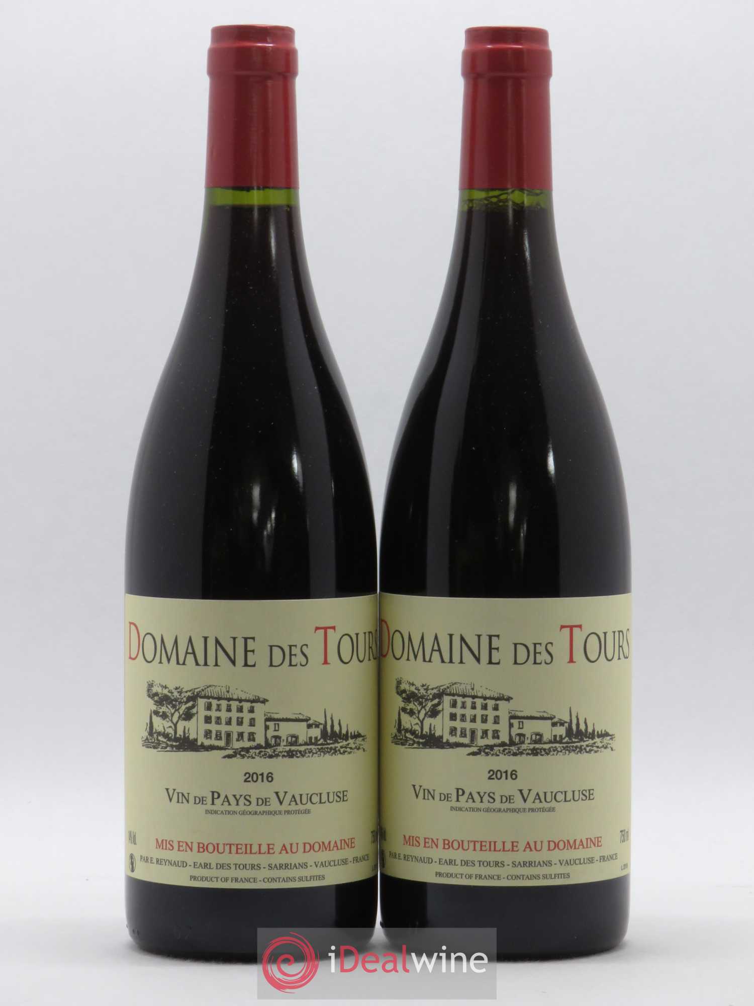 Vaucluse (Vin de Pays de Vaucluse) Domaine des Tours Emmanuel Reynaud 2016 - Lot de 2 bouteilles - 0