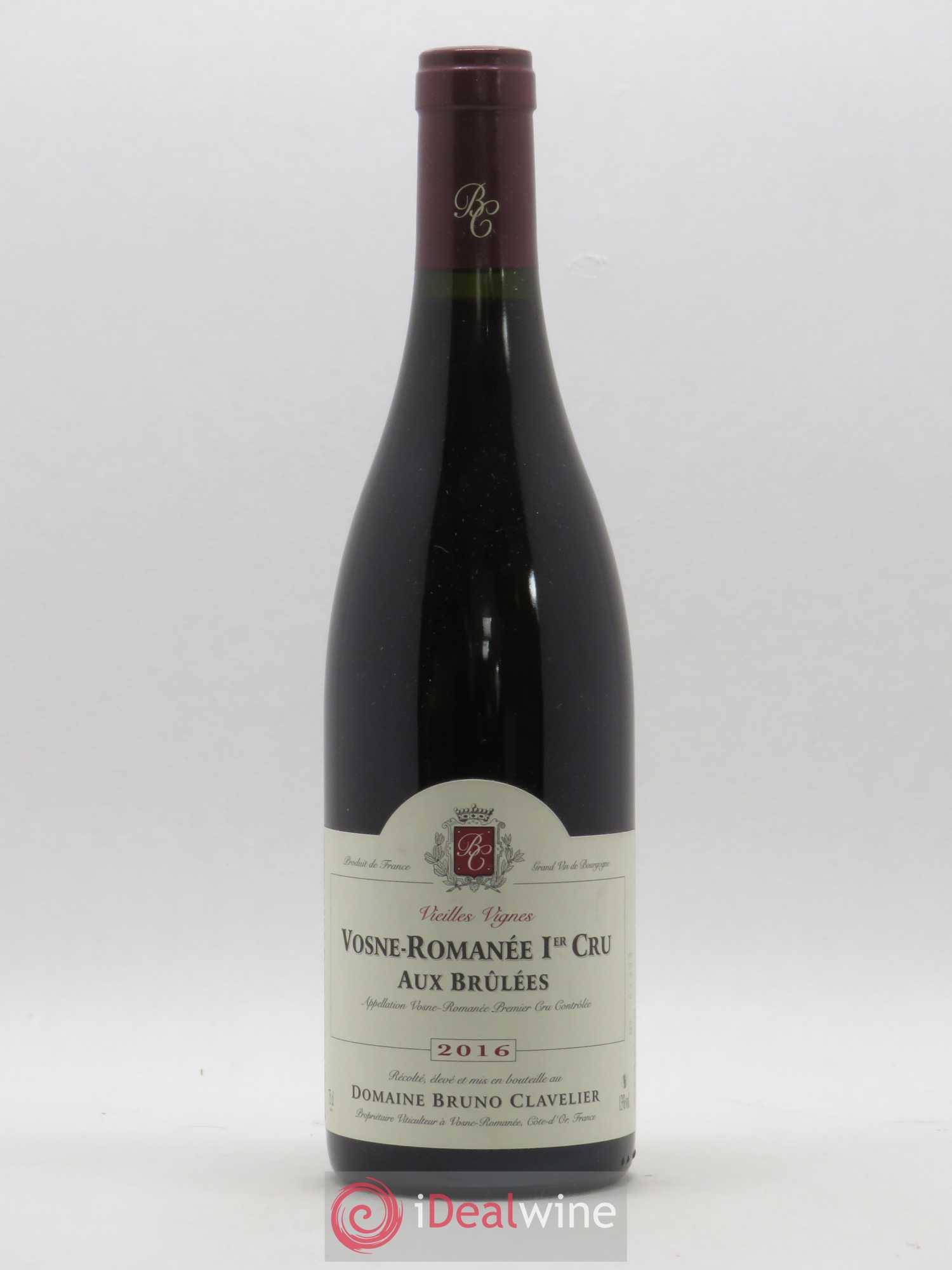 Vosne-Romanée 1er Cru Aux Brulées Vieilles Vignes Bruno Clavelier 2016 - Lot de 1 bouteille - 0