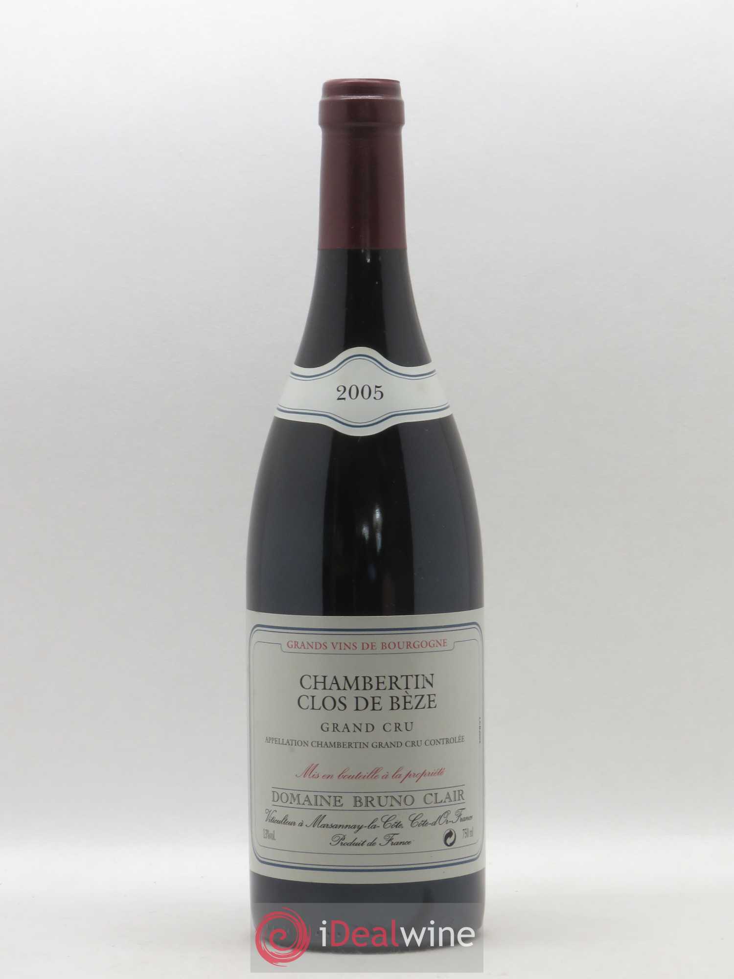 Chambertin Clos de Bèze Grand Cru Bruno Clair (Domaine) 2005 - Lot de 1 bouteille - 0