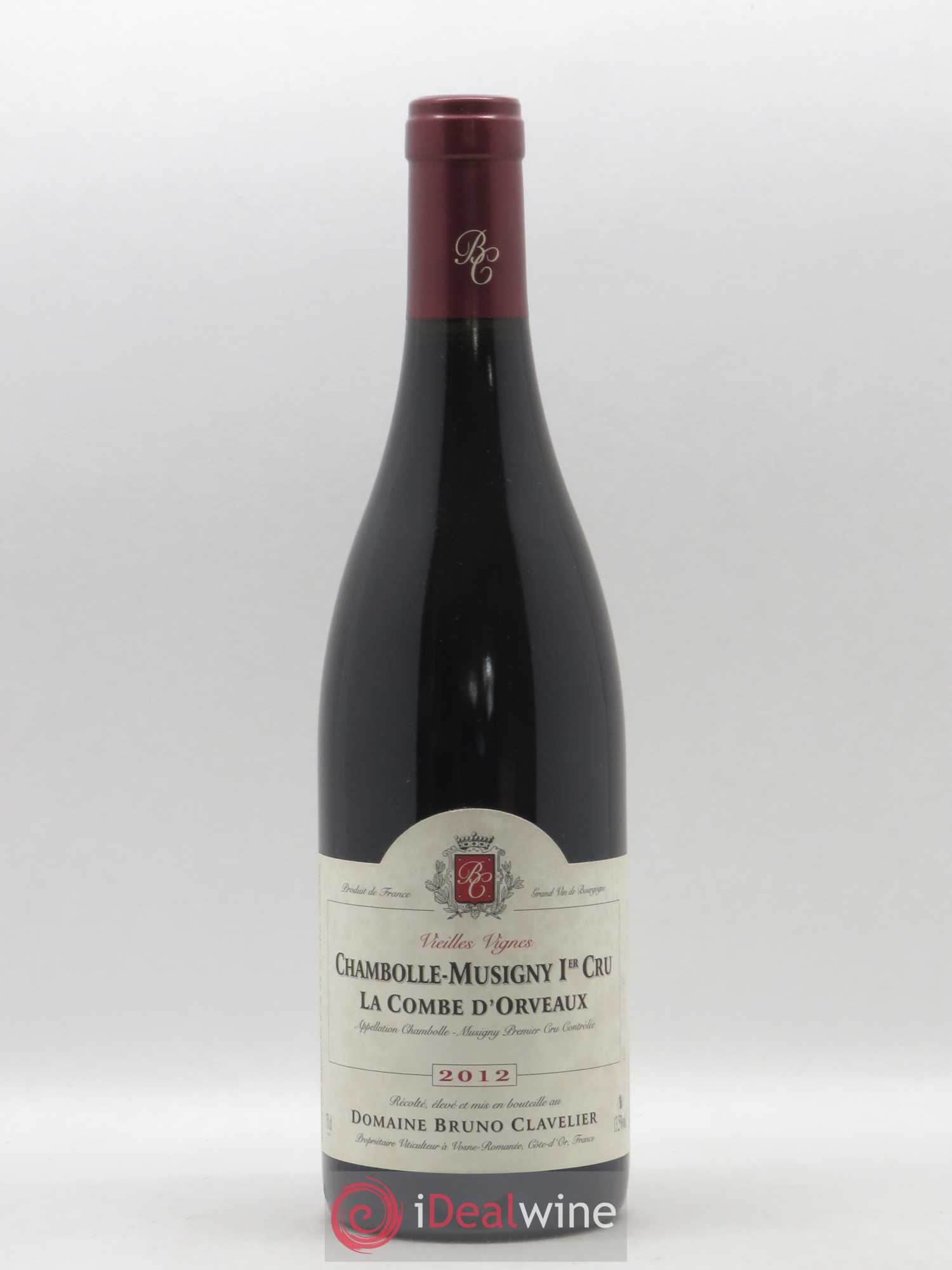 Chambolle-Musigny 1er Cru La Combe d'Orveaux Vieilles Vignes Bruno Clavelier 2012 - Lot de 1 bouteille - 0