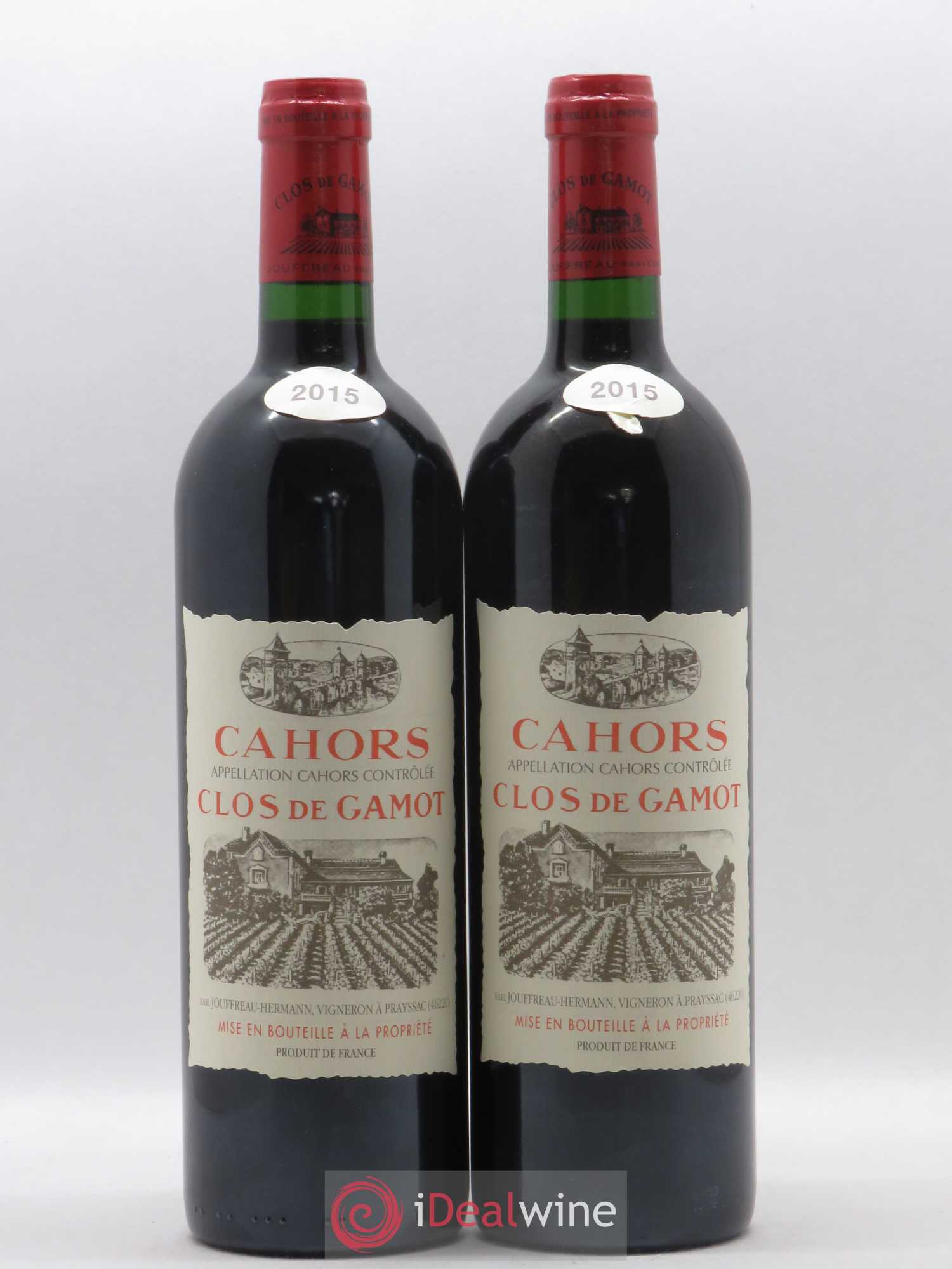 Cahors Clos de Gamot famille Jouffreau 2015 - Lot de 2 bouteilles - 0