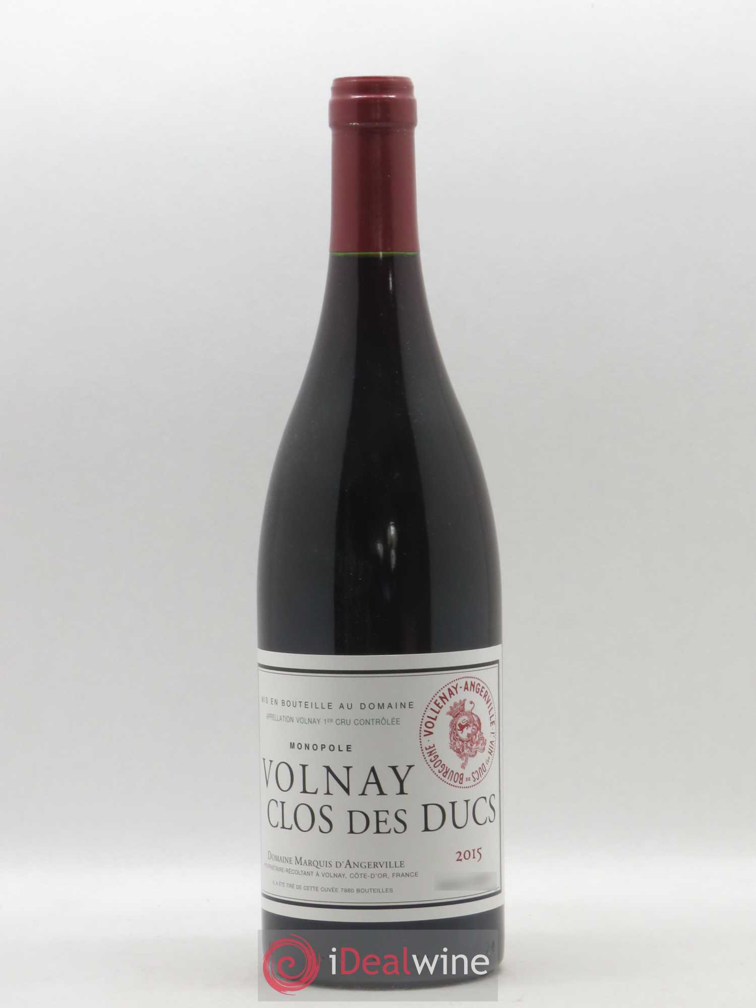 Volnay 1er Cru Clos des Ducs Marquis d'Angerville (Domaine) 2015 - Lot de 1 bouteille - 0