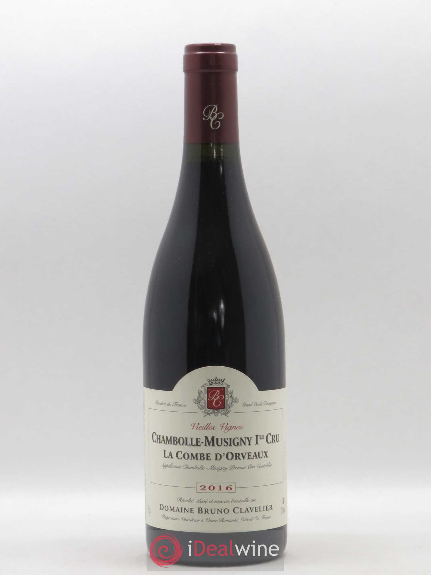 Chambolle-Musigny 1er Cru La Combe d'Orveaux Vieilles Vignes Bruno Clavelier 2016 - Lot de 1 bouteille - 0