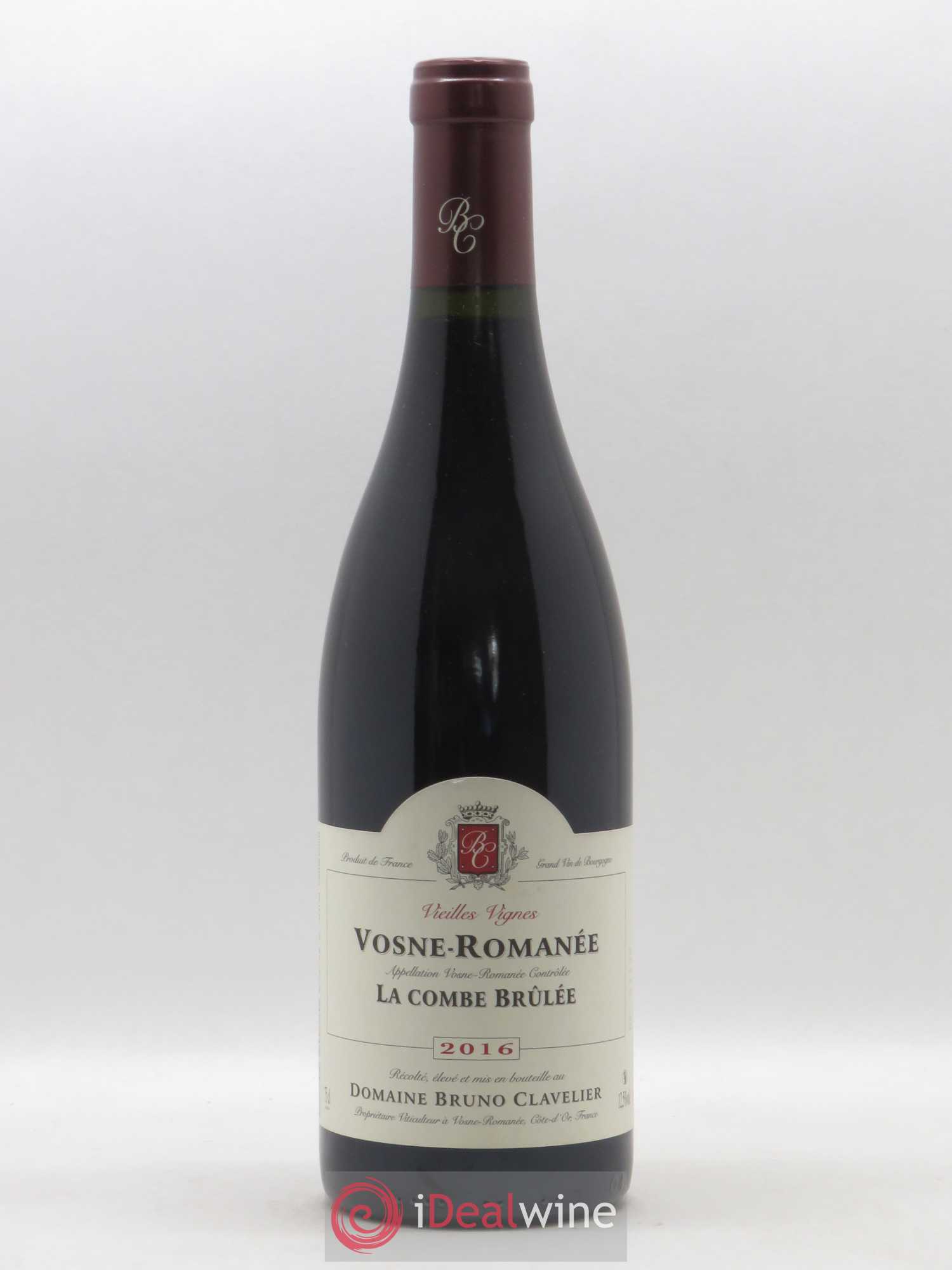 Vosne-Romanée Vieilles vignes La Combe Brûlée Bruno Clavelier 2016 - Lot de 1 bouteille - 0