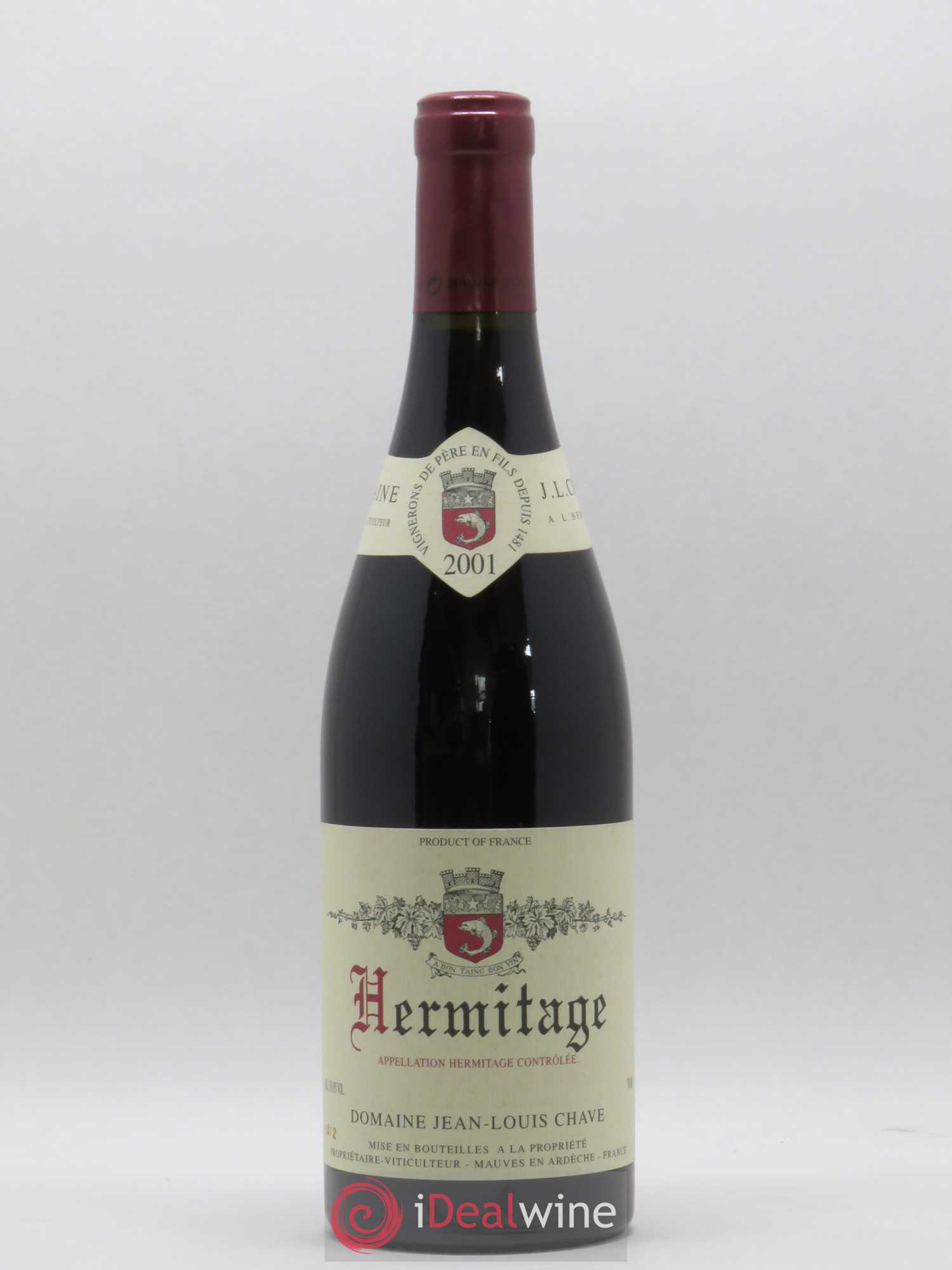 Hermitage Jean-Louis Chave 2001 - Lot de 1 bouteille - 0