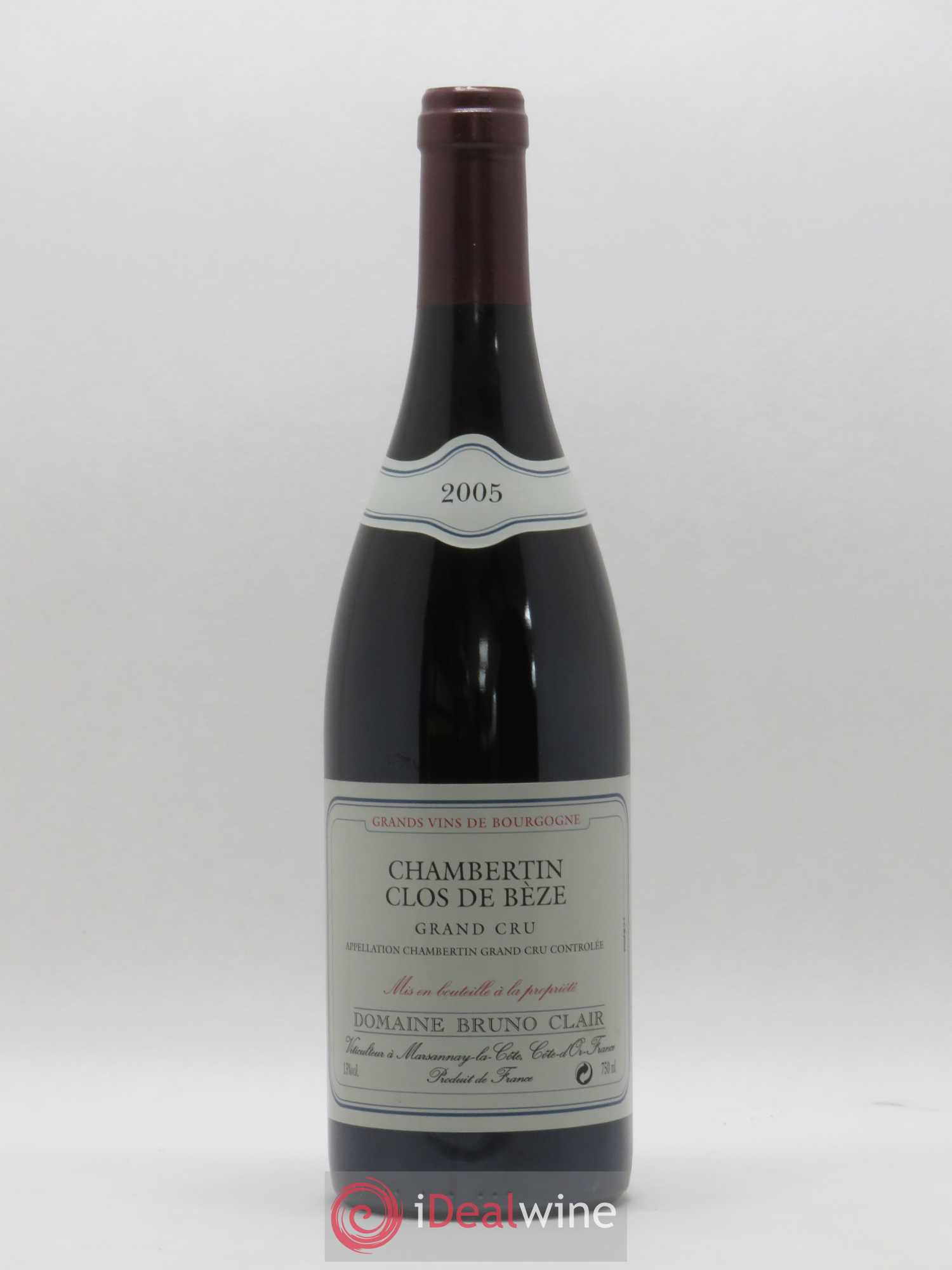 Chambertin Clos de Bèze Grand Cru Bruno Clair (Domaine) 2005 - Lot de 1 bouteille - 0
