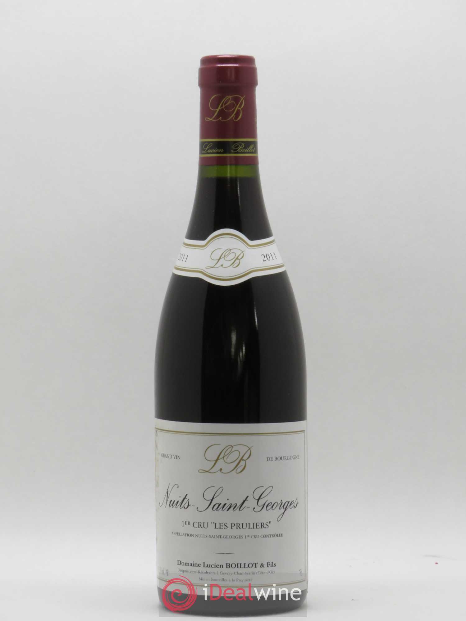 Nuits-Saint-Georges 1er Cru Les Pruliers Lucien Boillot & Fils (Domaine) 2011 - Lot de 1 bouteille - 0