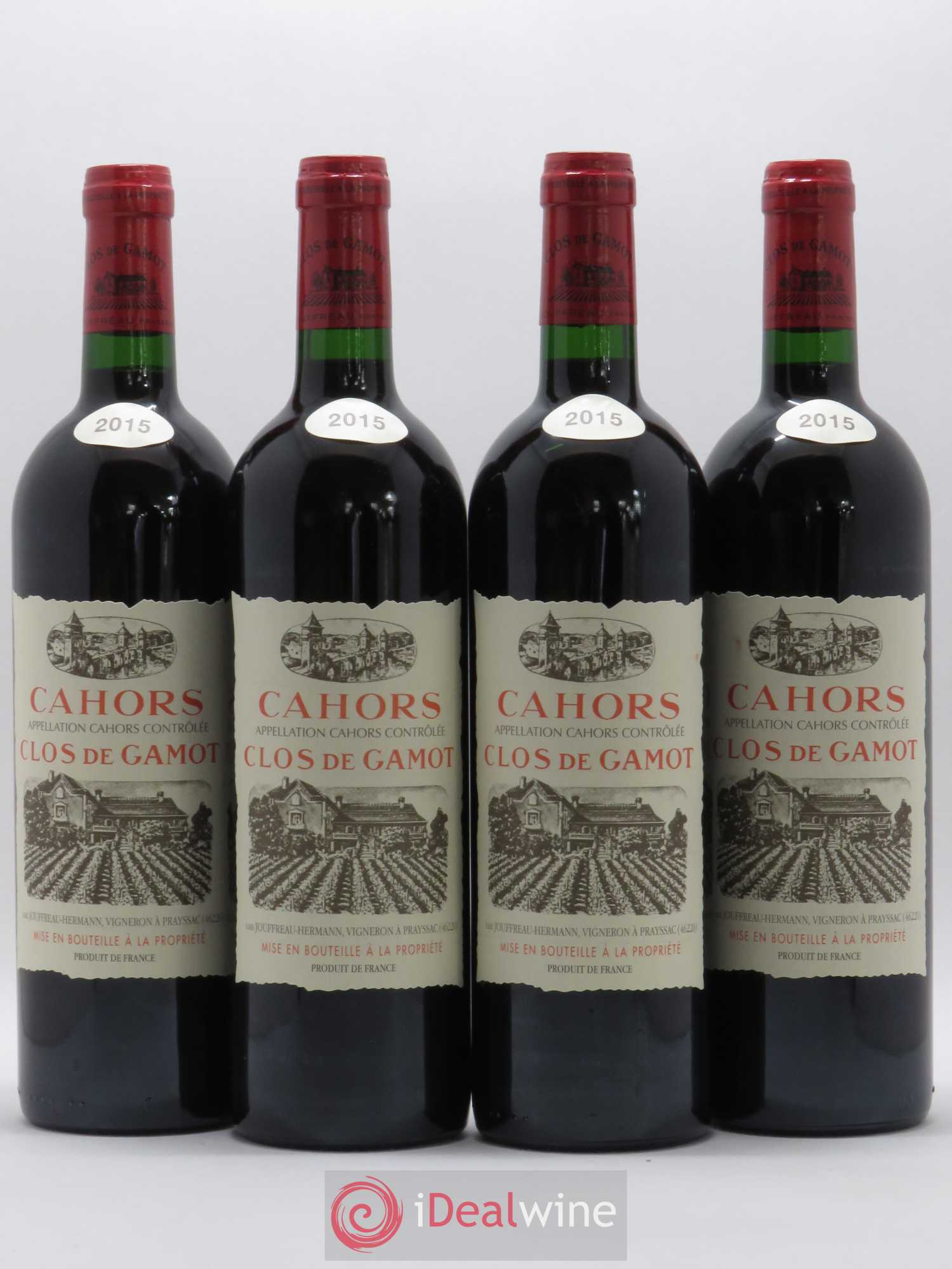 Cahors Clos de Gamot famille Jouffreau 2015 - Lot de 4 bouteilles - 0