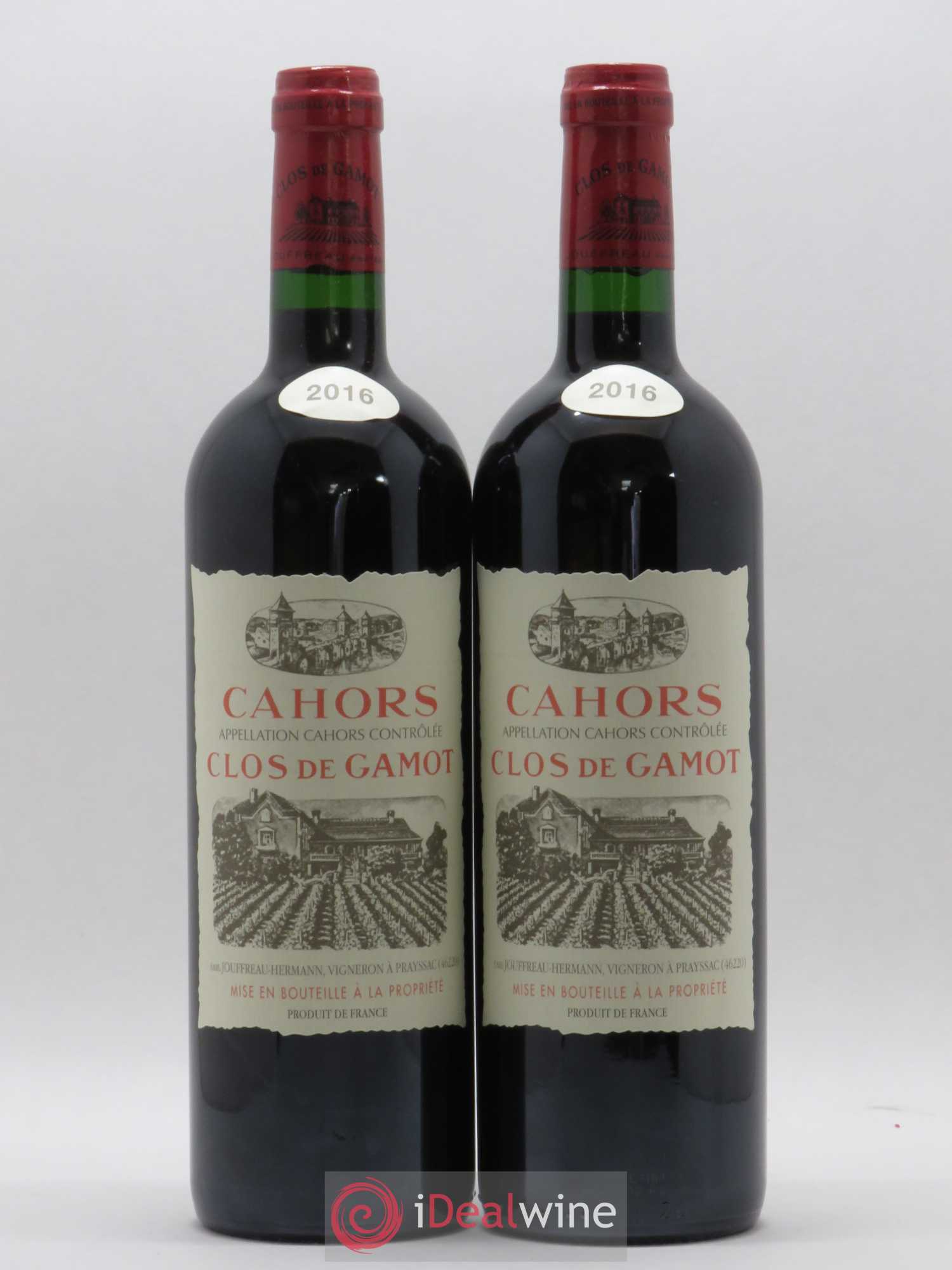Cahors Clos de Gamot famille Jouffreau (sans prix de réserve) 2016 - Lot de 2 bouteilles - 0