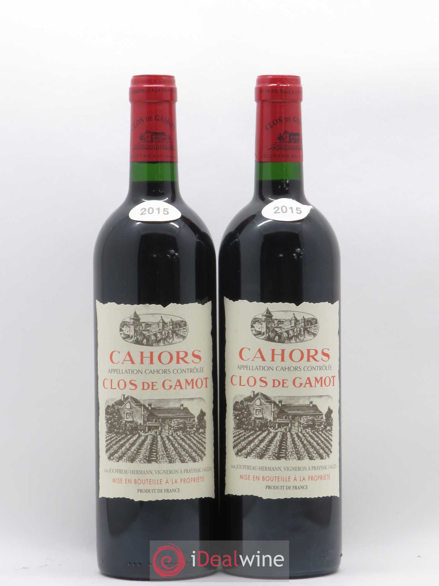 Cahors Clos de Gamot famille Jouffreau (sans prix de réserve) 2015 - Lot de 2 bouteilles - 0