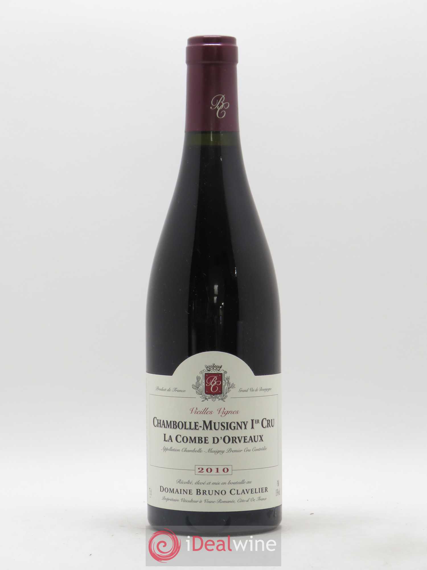 Chambolle-Musigny 1er Cru La Combe d'Orveaux Vieilles Vignes Bruno Clavelier 2010 - Lot de 1 bouteille - 0