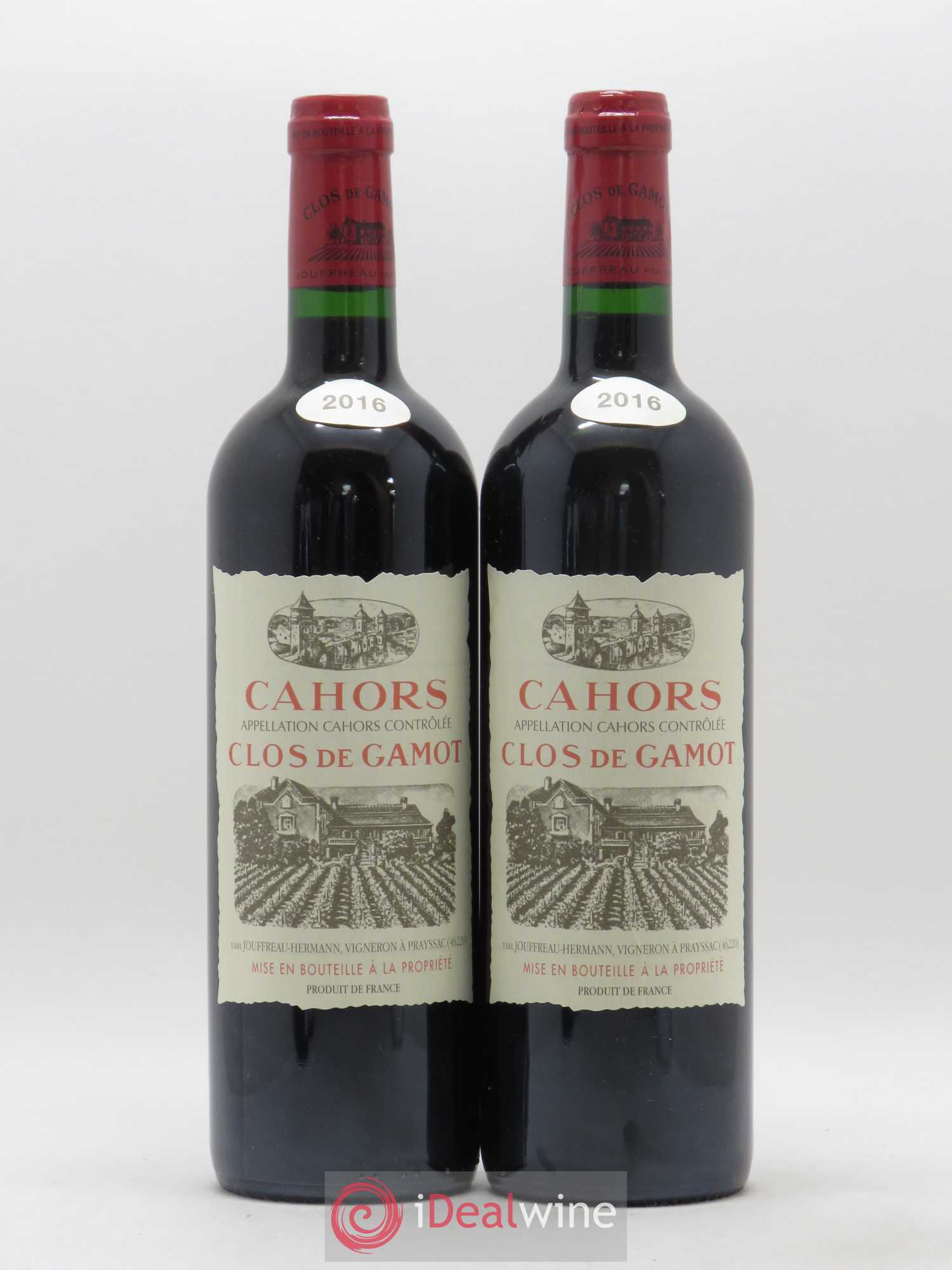Cahors Clos de Gamot famille Jouffreau (sans prix de réserve) 2016 - Lot de 2 bouteilles - 0