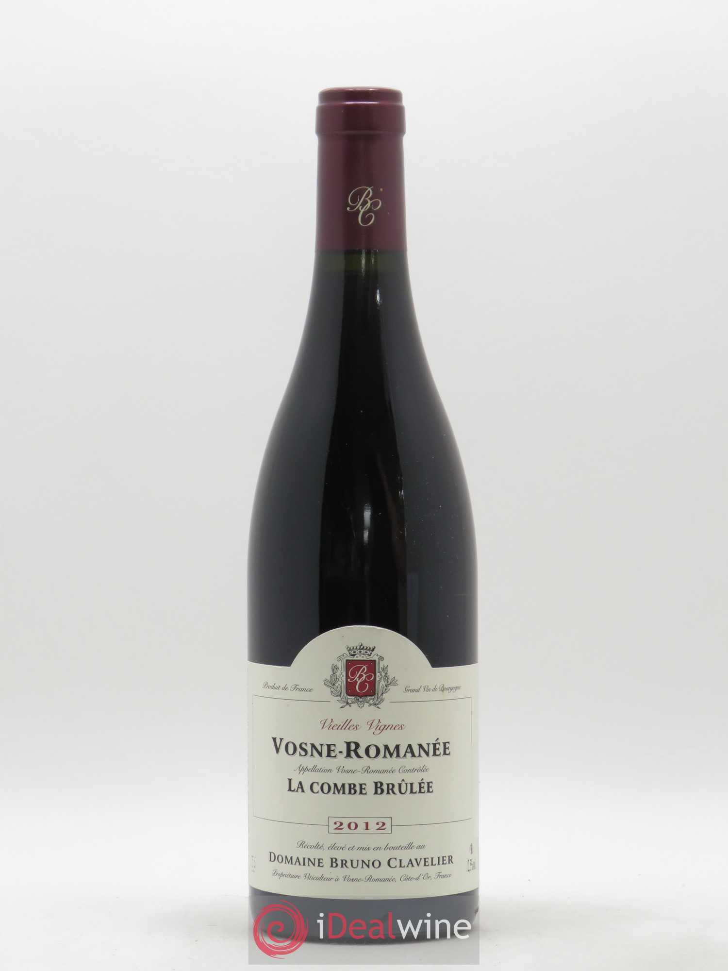 Vosne-Romanée Vieilles vignes La Combe Brûlée Bruno Clavelier 2012 - Lot de 1 bouteille - 0