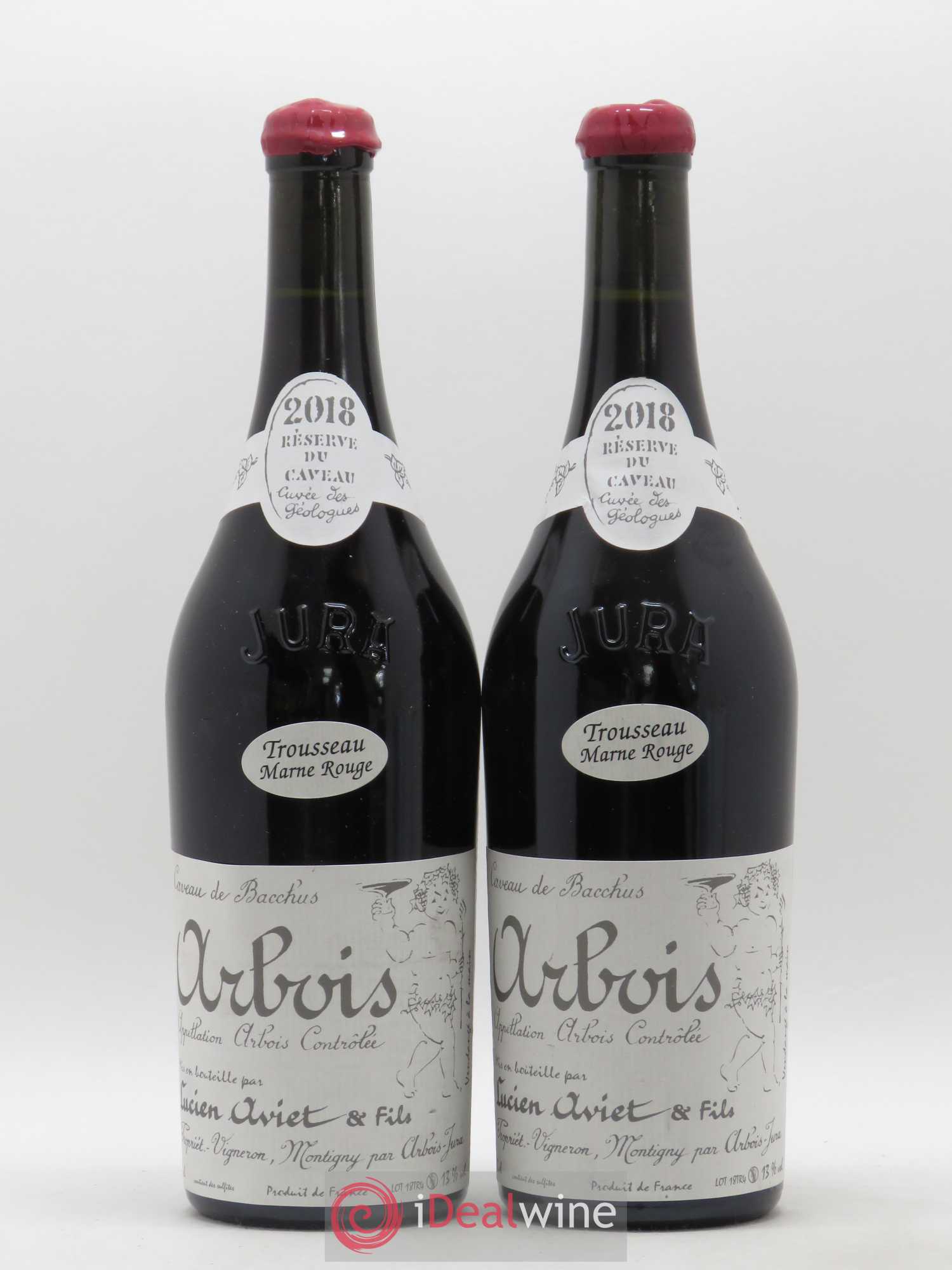 Arbois Trousseau Marne Rouge Cuvée des Géologues Lucien Aviet (Domaine) 2018 - Lot de 2 bouteilles - 0