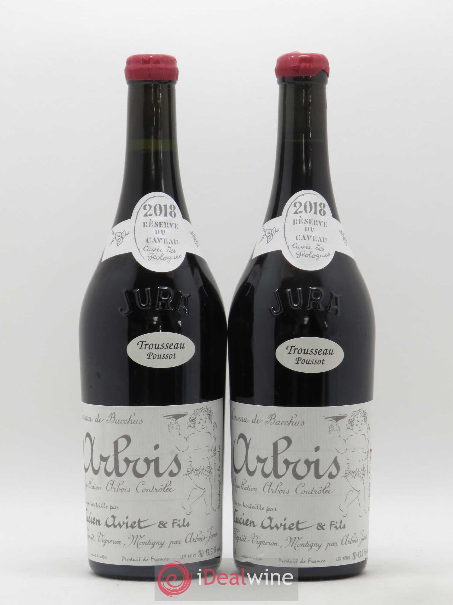 Arbois Trousseau Poussot Cuvée des Géologues Lucien Aviet (Domaine) (sans prix de réserve) 2018 - Lot de 2 bouteilles - 0