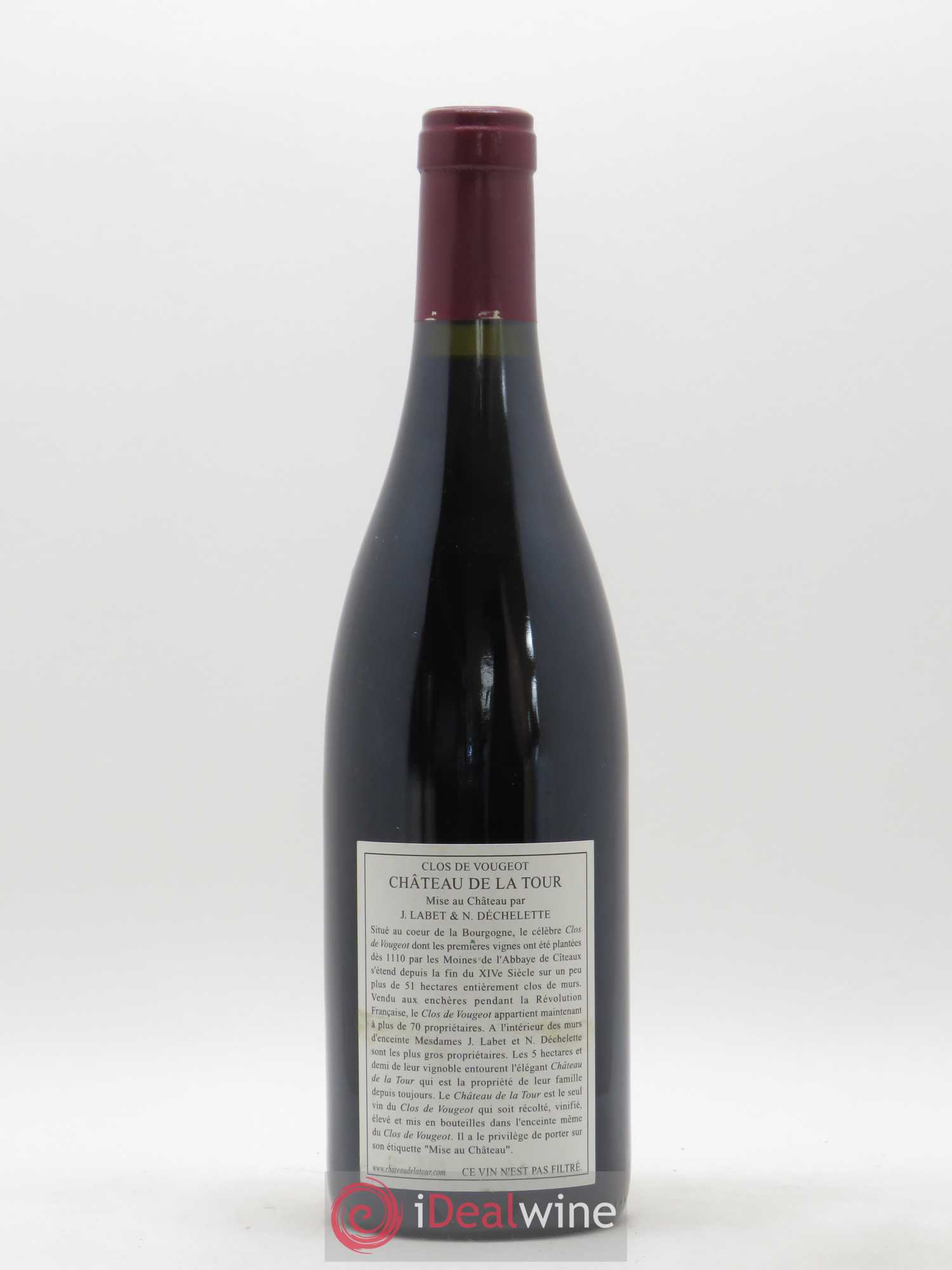 Clos de Vougeot Grand Cru Vieilles Vignes Château de La Tour 2005 - Lot de 1 bouteille - 1