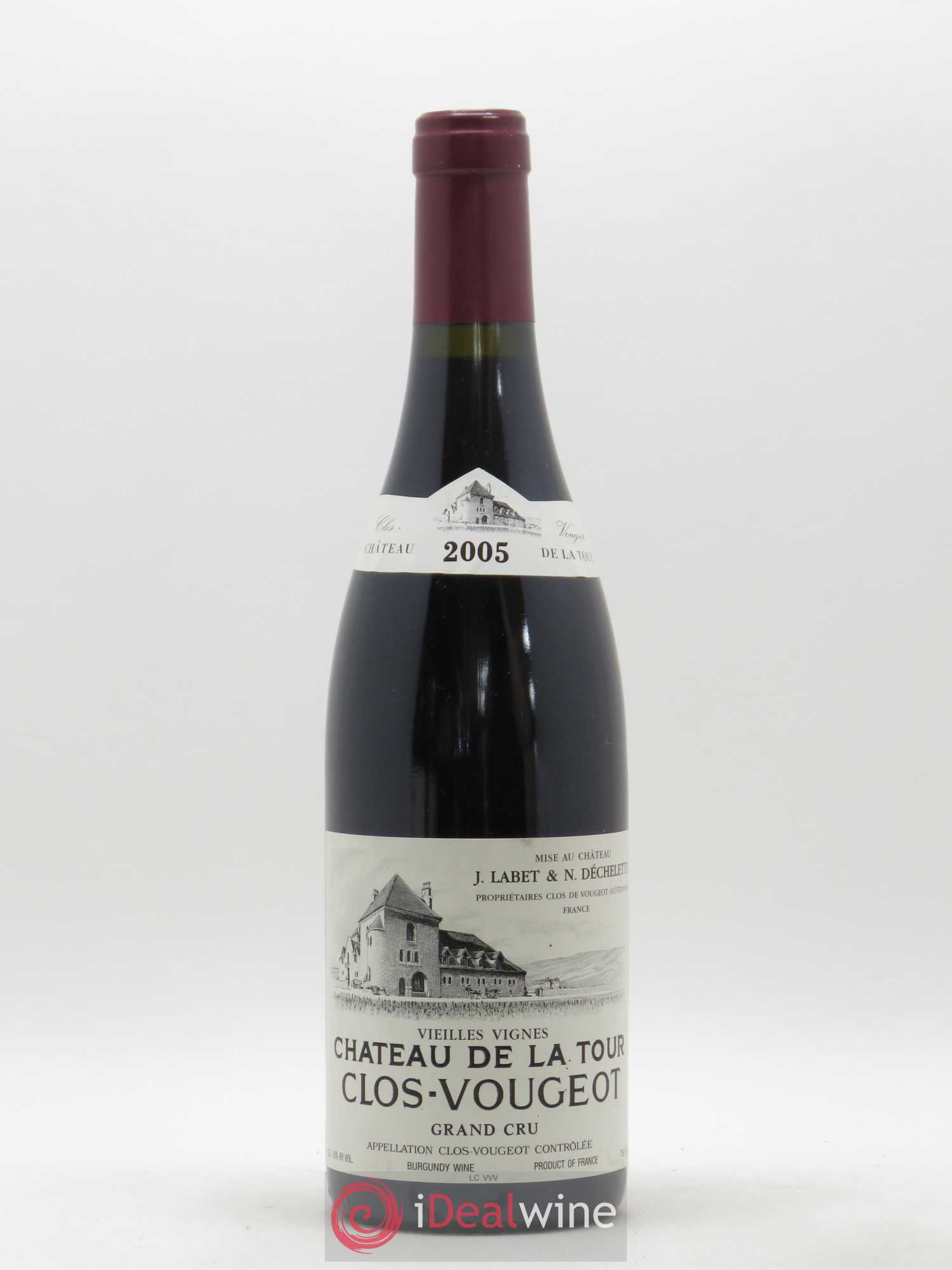 Clos de Vougeot Grand Cru Vieilles Vignes Château de La Tour 2005 - Lot de 1 bouteille - 0