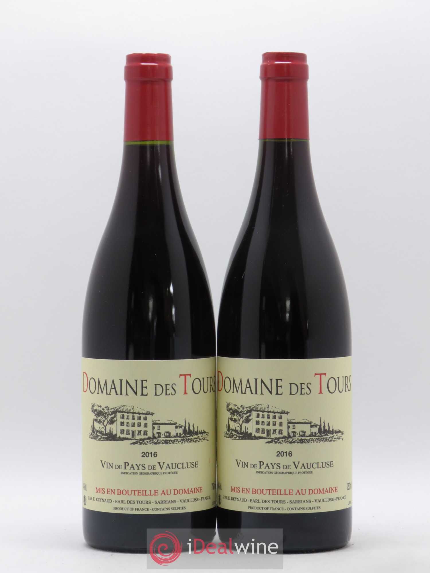 Vaucluse (Vin de Pays de Vaucluse) Domaine des Tours Emmanuel Reynaud 2016 - Lot de 2 bouteilles - 0