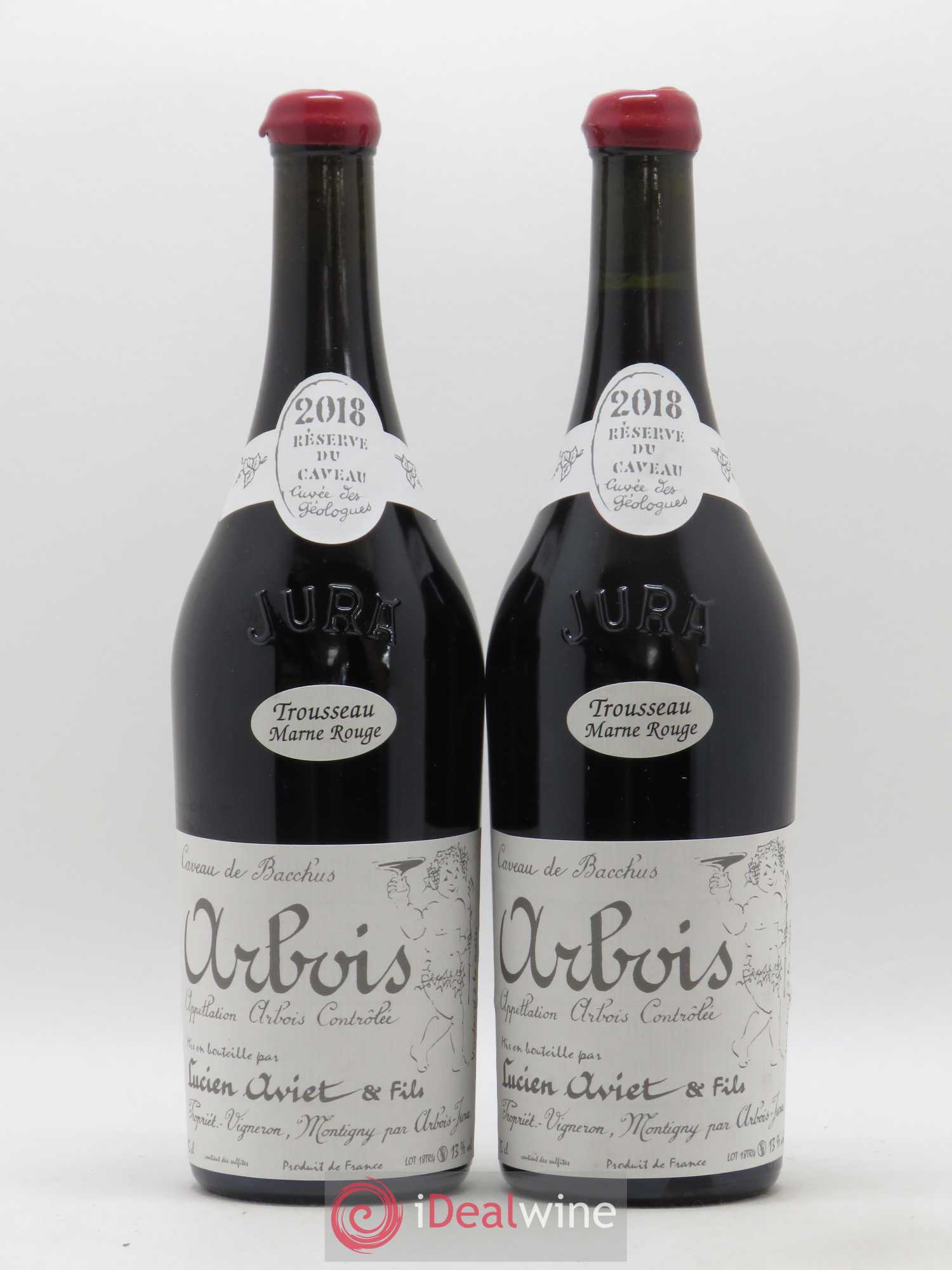 Arbois Trousseau Marne Rouge Cuvée des Géologues Lucien Aviet (Domaine) (sans prix de réserve) 2018 - Lot de 2 bouteilles - 0