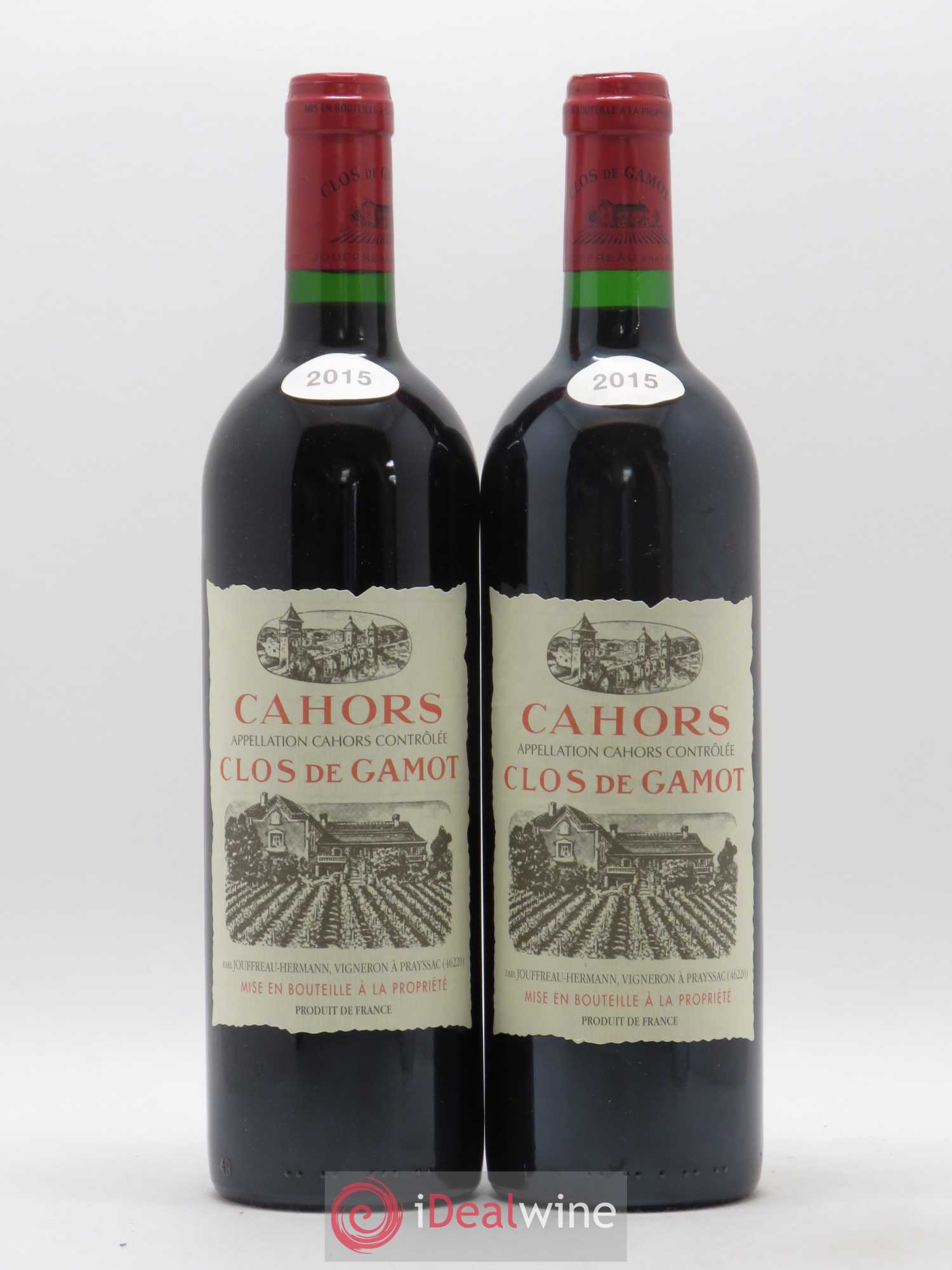 Cahors Clos de Gamot famille Jouffreau (sans prix de réserve) 2015 - Lot de 2 bouteilles - 0