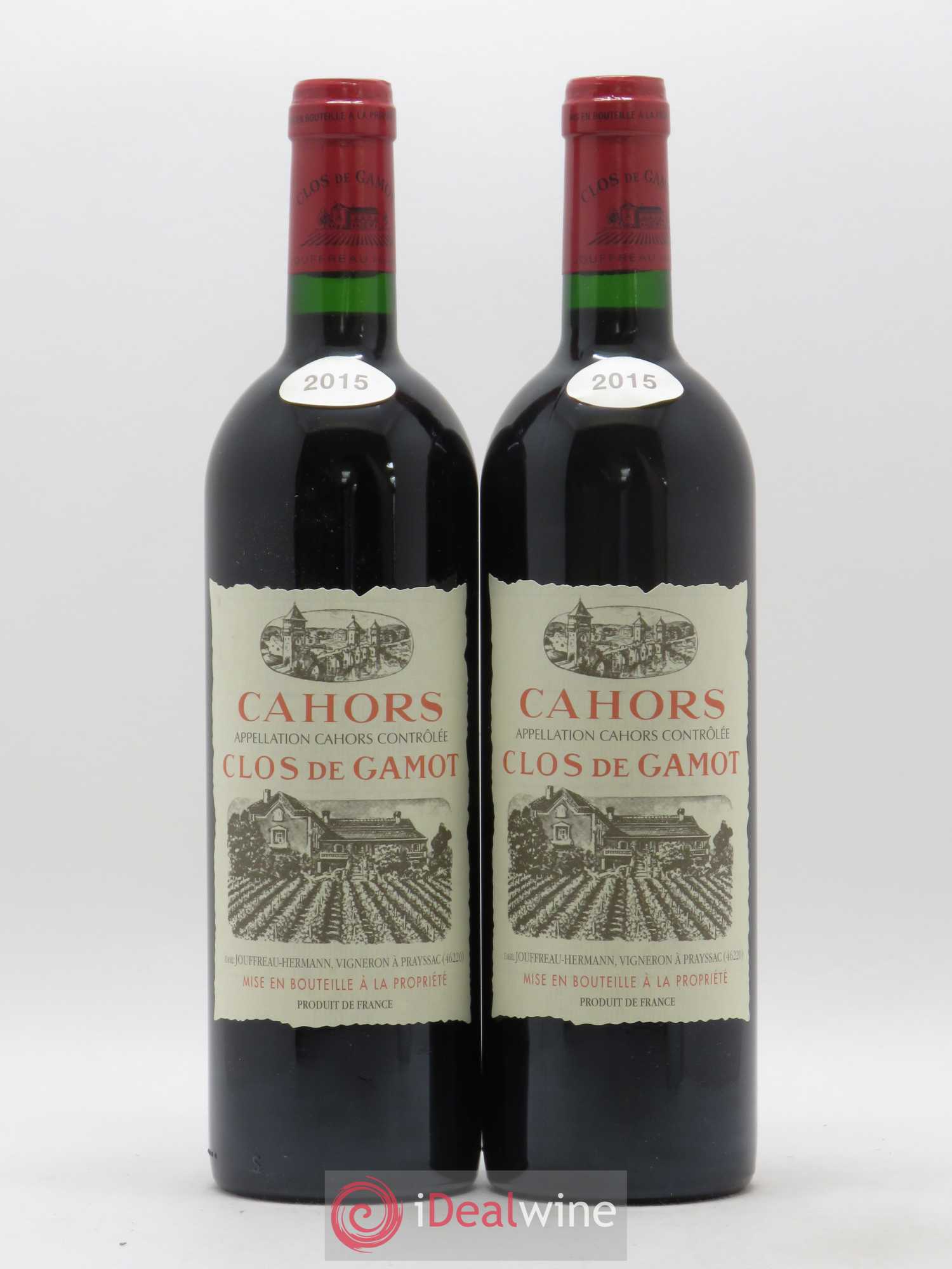 Cahors Clos de Gamot famille Jouffreau 2015 - Lot de 2 bouteilles - 0