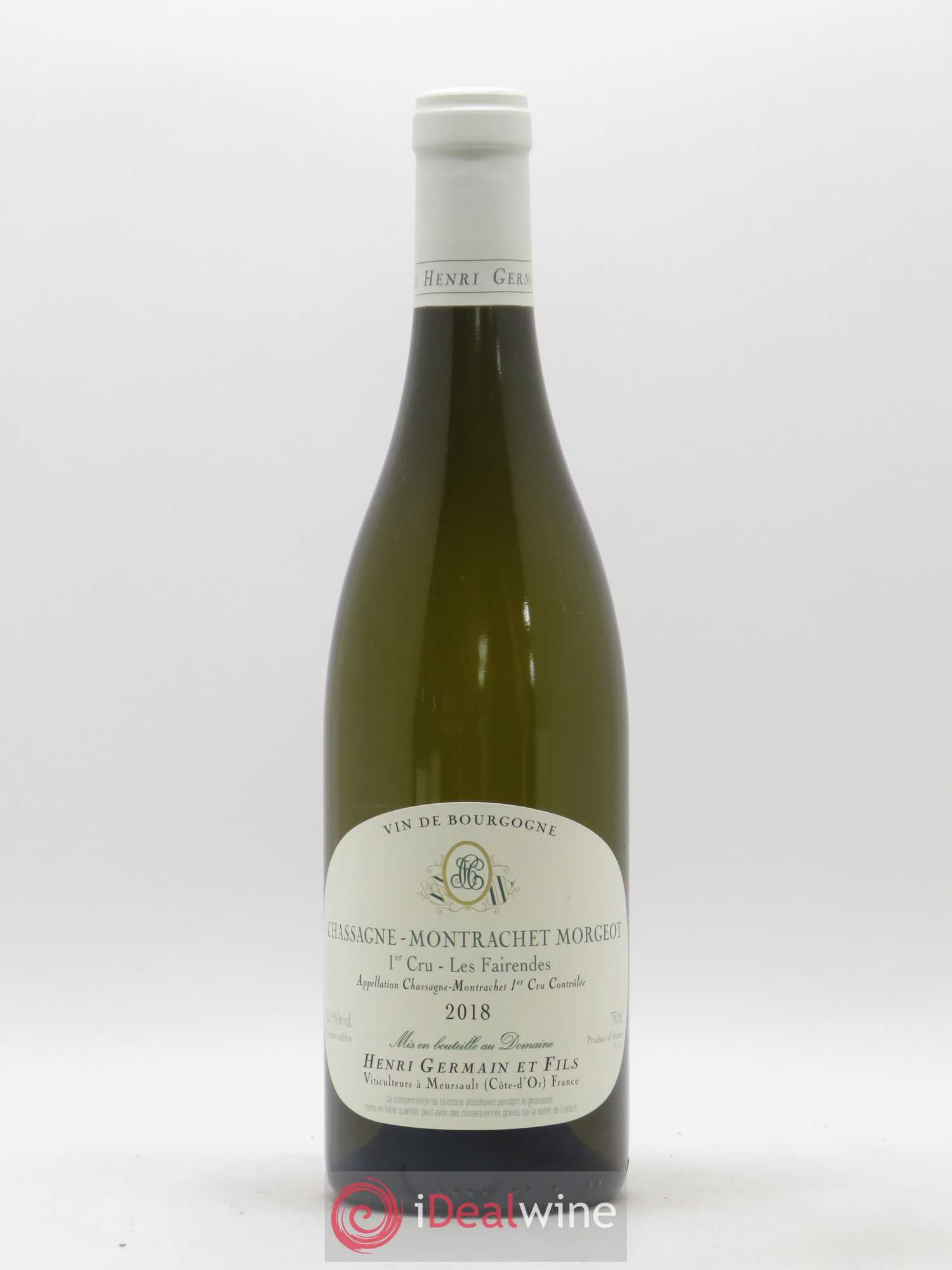 Chassagne-Montrachet 1er Cru Morgeot Les Fairendes Domaine Henri Germain et Fils 2018 - Posten von 1 Flasche - 0
