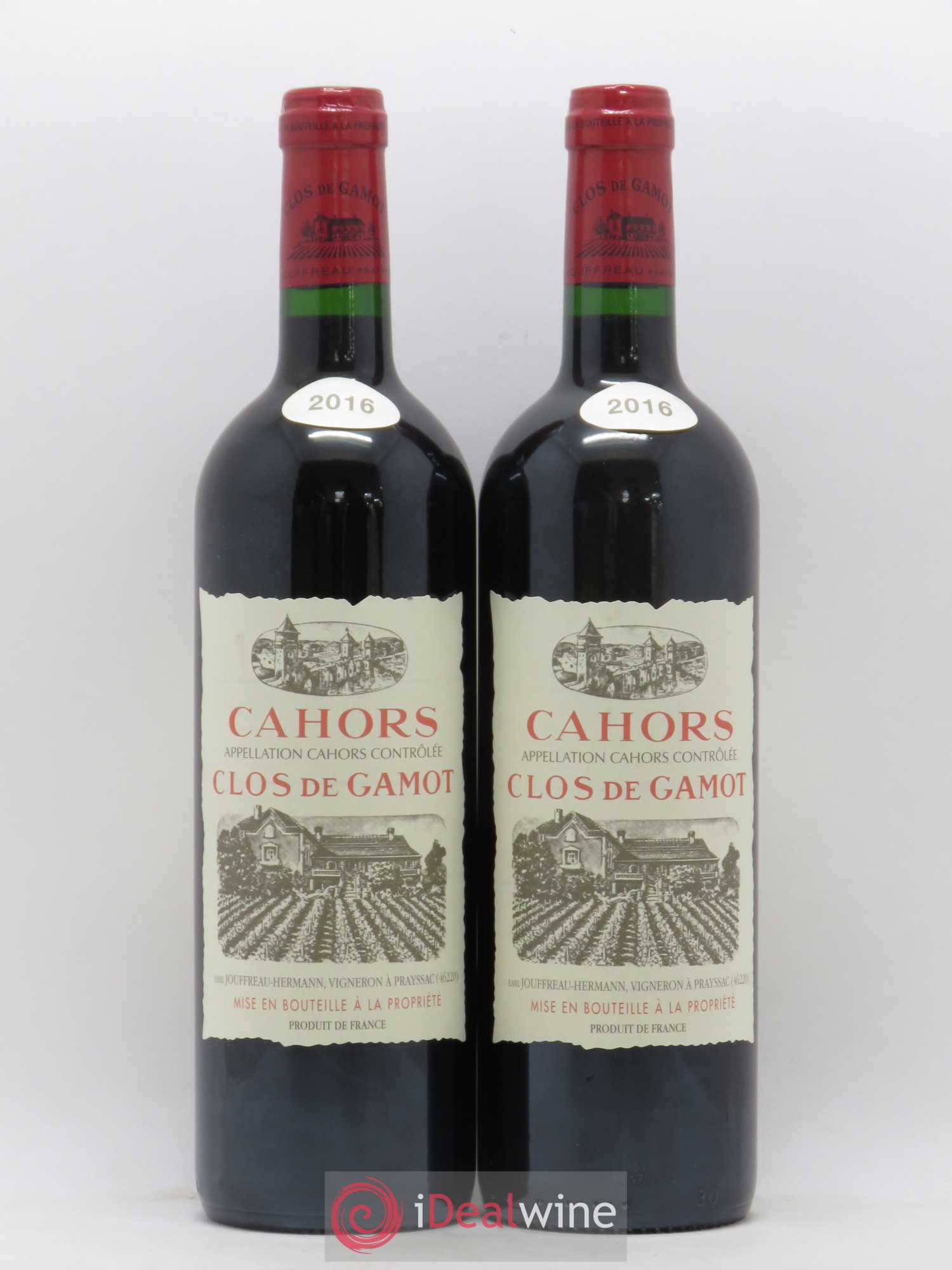 Cahors Clos de Gamot famille Jouffreau (sans prix de réserve) 2016 - Lot de 2 bouteilles - 0