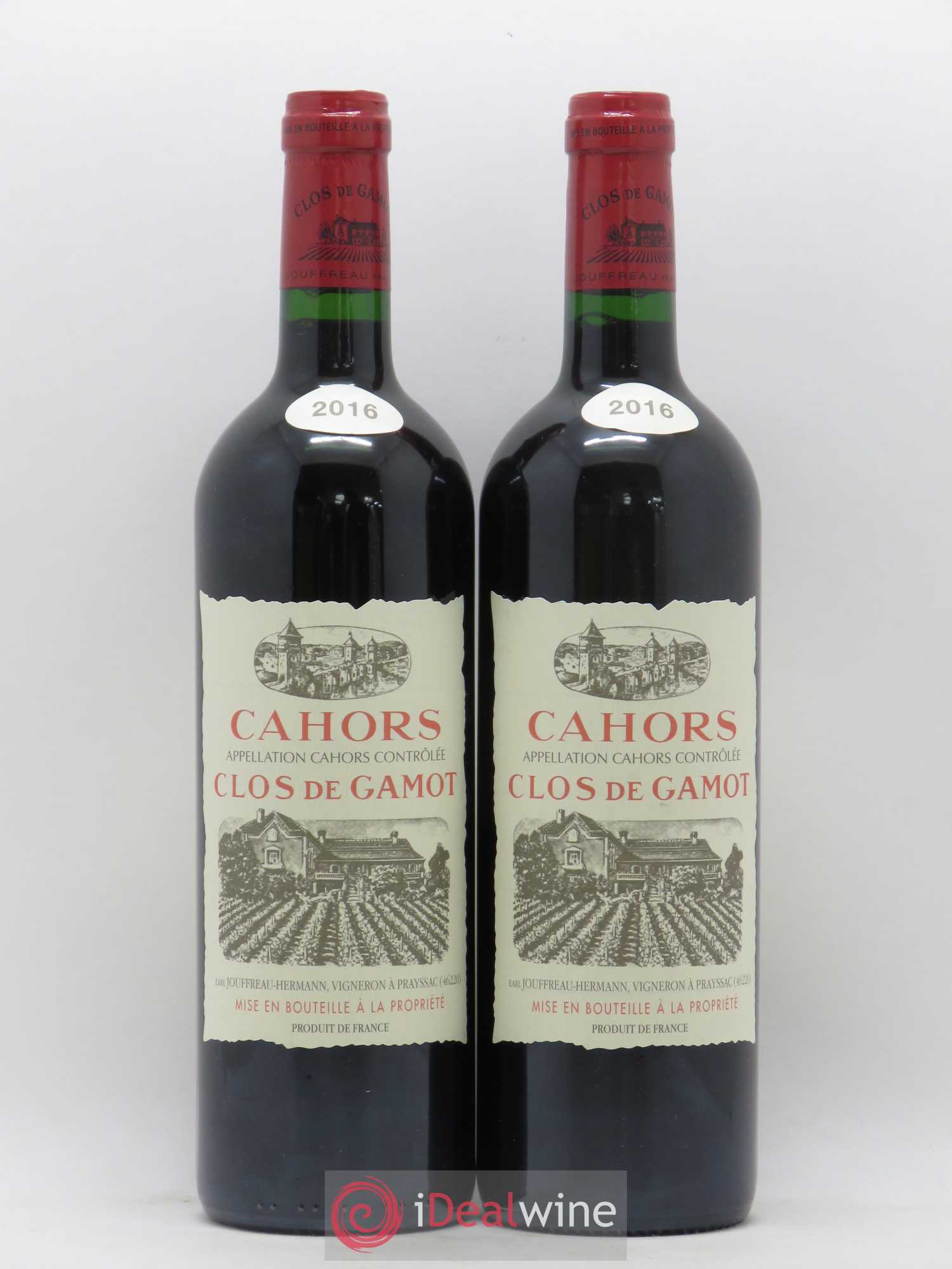 Cahors Clos de Gamot famille Jouffreau 2016 - Lot de 2 bouteilles - 0
