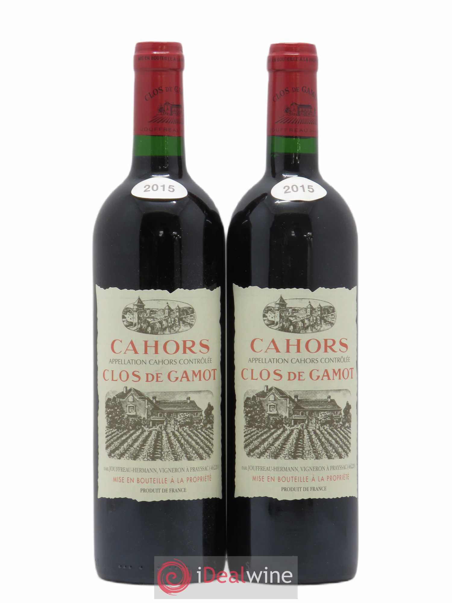 Cahors Clos de Gamot famille Jouffreau 2015 - Lot de 2 bouteilles - 0