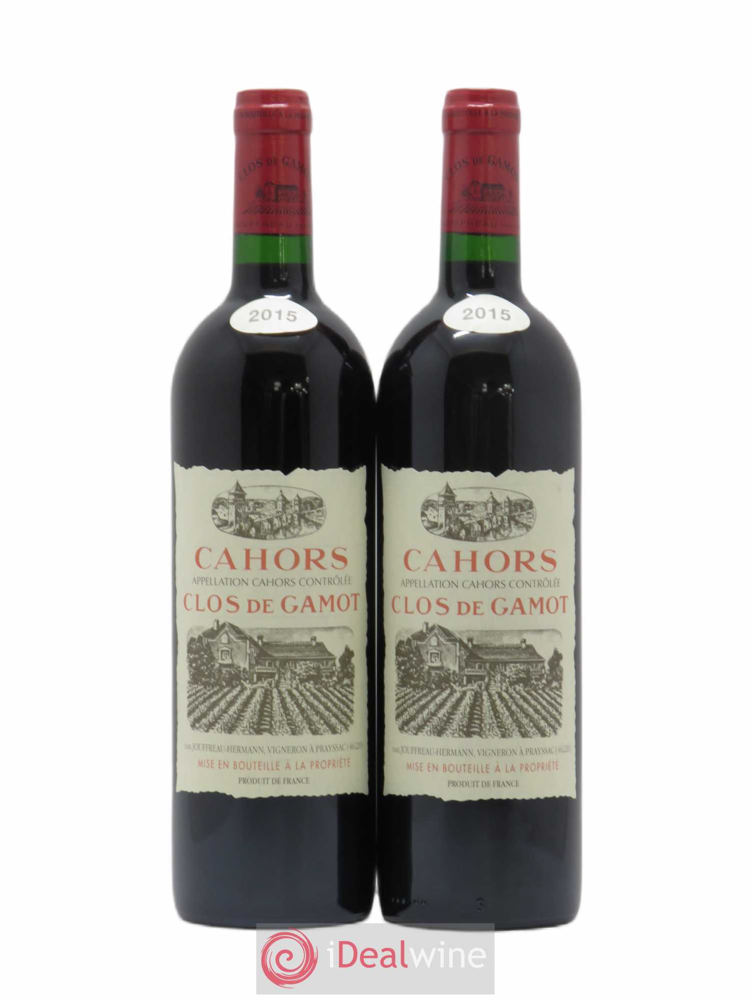 Cahors Clos de Gamot famille Jouffreau 2015 - Lot de 2 bouteilles - 0