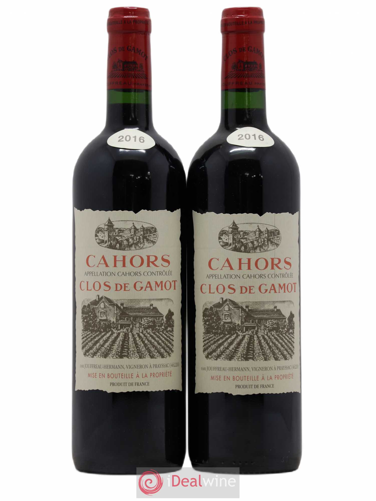Cahors Clos de Gamot famille Jouffreau 2016 - Lot de 2 bouteilles - 0