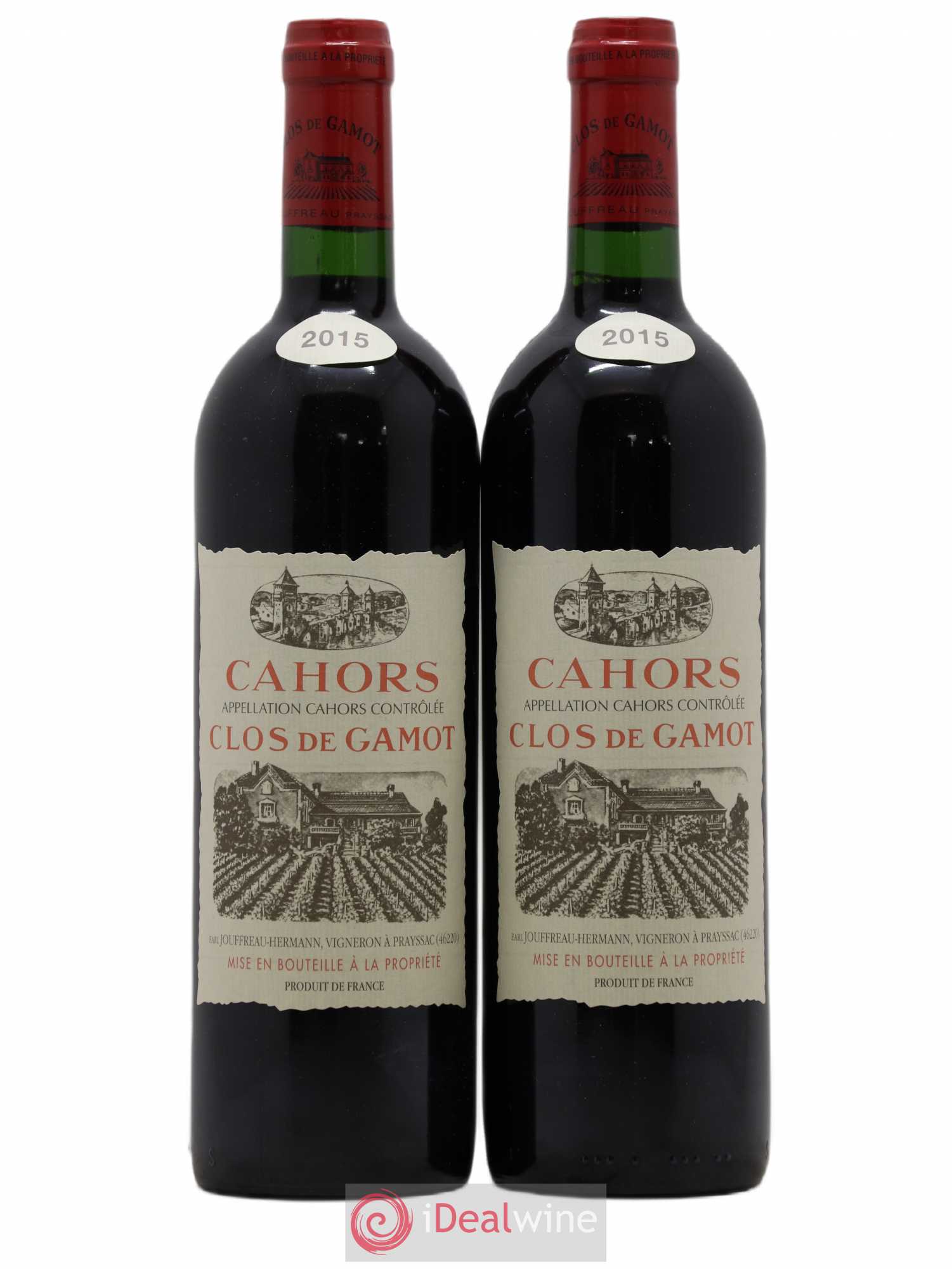 Cahors Clos de Gamot famille Jouffreau 2015 - Lot de 2 bouteilles - 0