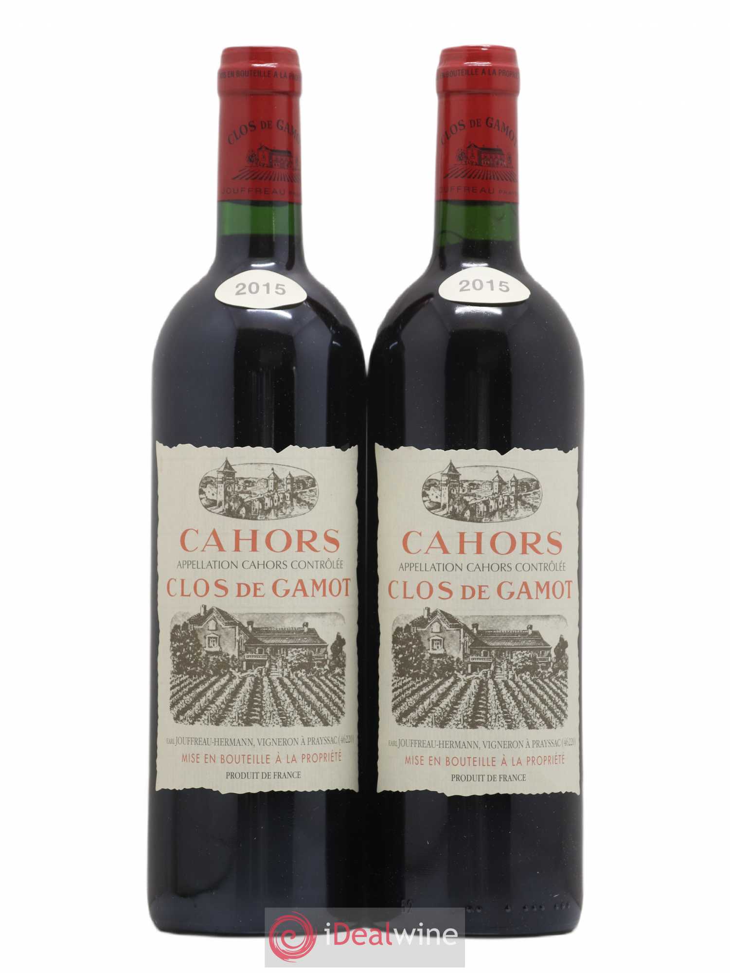 Cahors Clos de Gamot famille Jouffreau 2015 - Lot de 2 bouteilles - 0