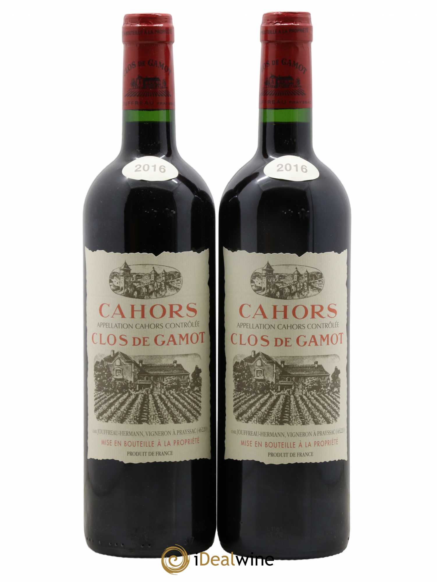 Cahors Clos de Gamot famille Jouffreau 2016 - Lot de 2 bouteilles - 0