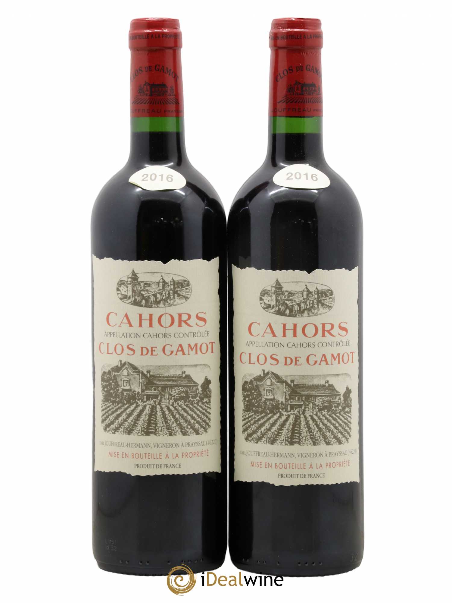 Cahors Clos de Gamot famille Jouffreau 2016 - Lot de 2 bouteilles - 0