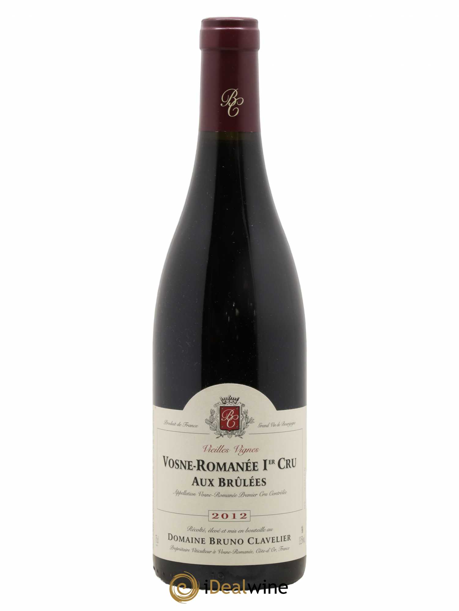 Vosne-Romanée 1er Cru Aux Brulées Vieilles Vignes Bruno Clavelier 2012 - Lot de 1 bouteille - 0