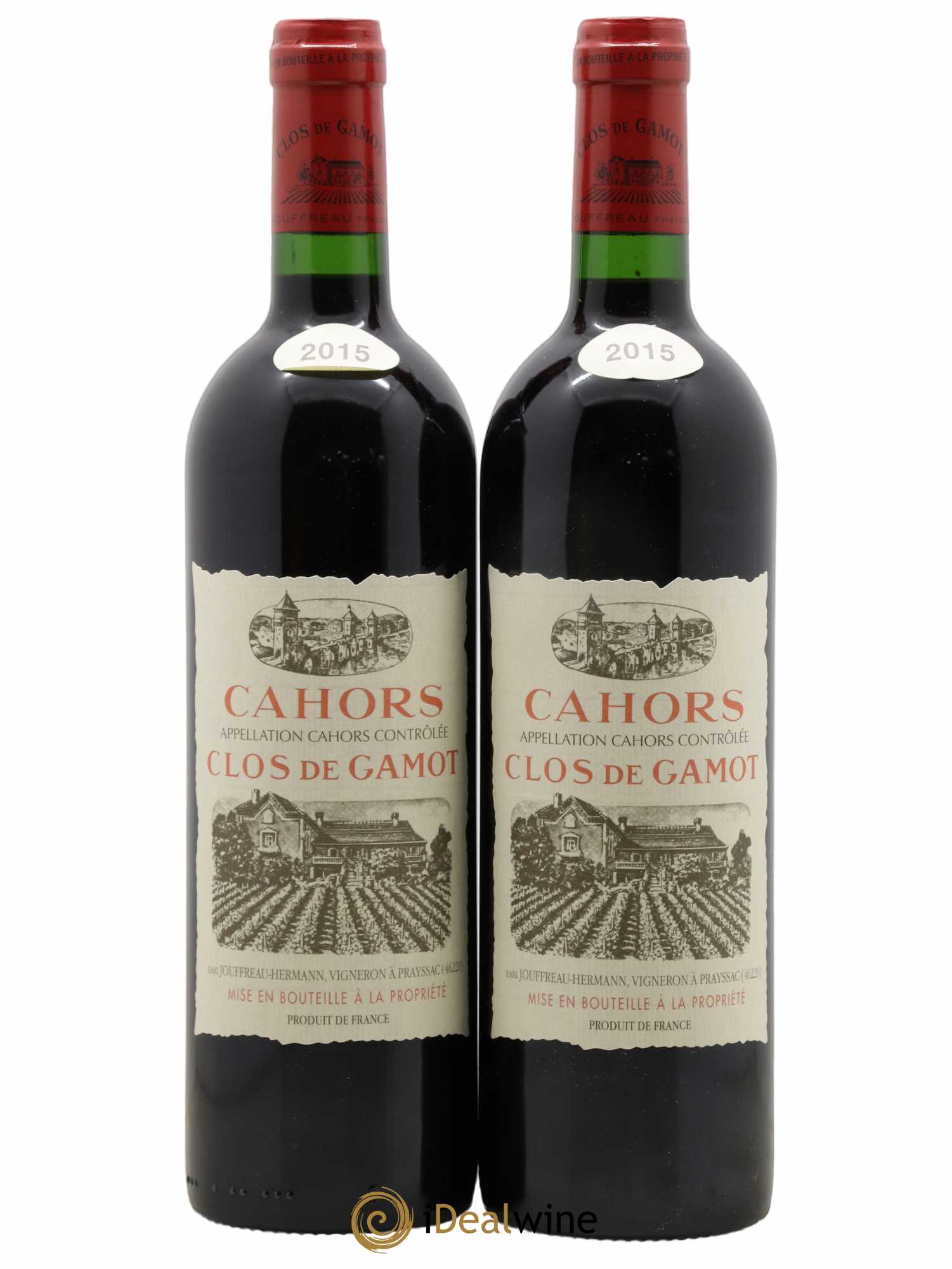 Cahors Clos de Gamot famille Jouffreau 2015 - Lot de 2 bouteilles - 0
