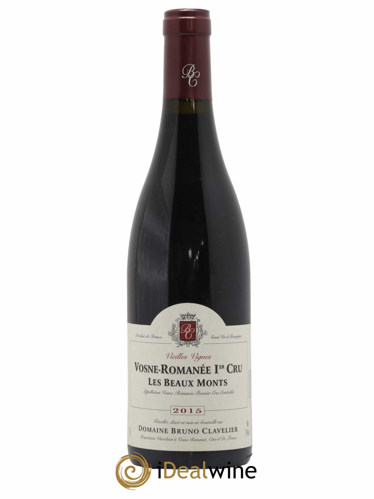 Vosne-Romanée 1er Cru Les Beaux Monts Vieilles vignes Bruno Clavelier 2015 - Lot de 1 bouteille - 0