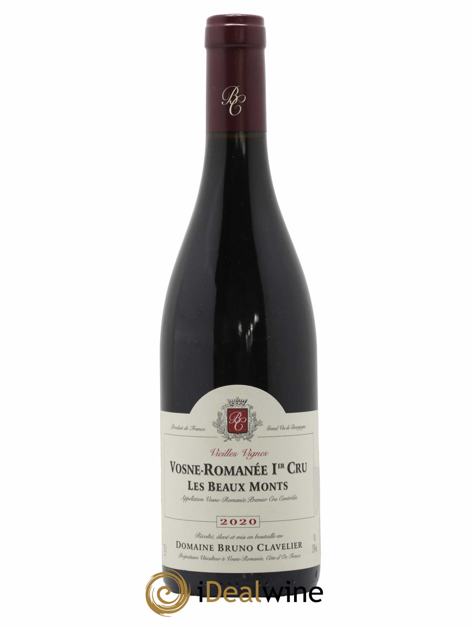 Vosne-Romanée 1er Cru Les Beaux Monts Vieilles vignes Bruno Clavelier 2020 - Lot de 1 bouteille - 0