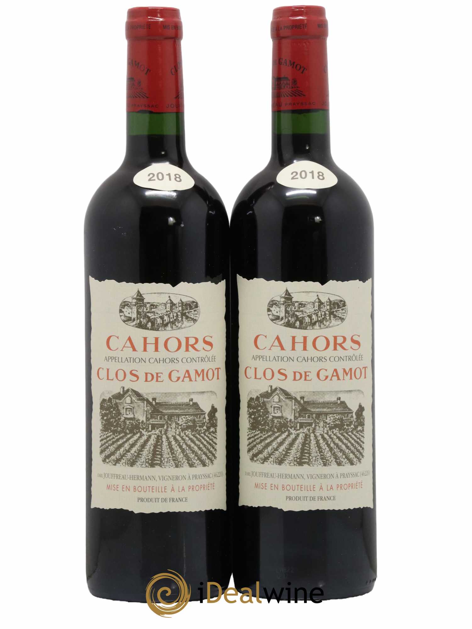 Cahors Clos de Gamot famille Jouffreau 2018 - Lot de 2 bouteilles - 0