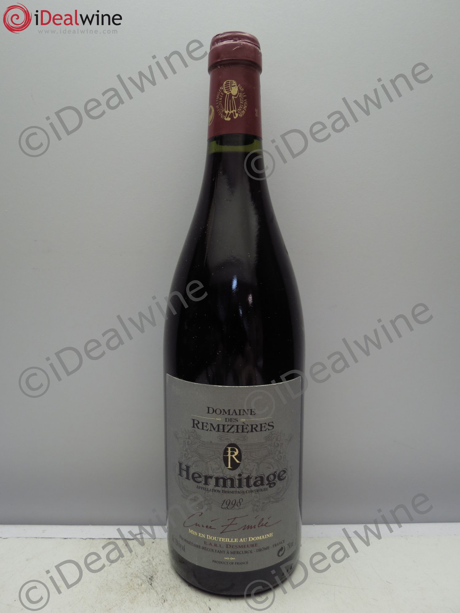Hermitage Cuvée Emilie Rémizières (Domaine des) 1998 - Lot de 1 bouteille - 0