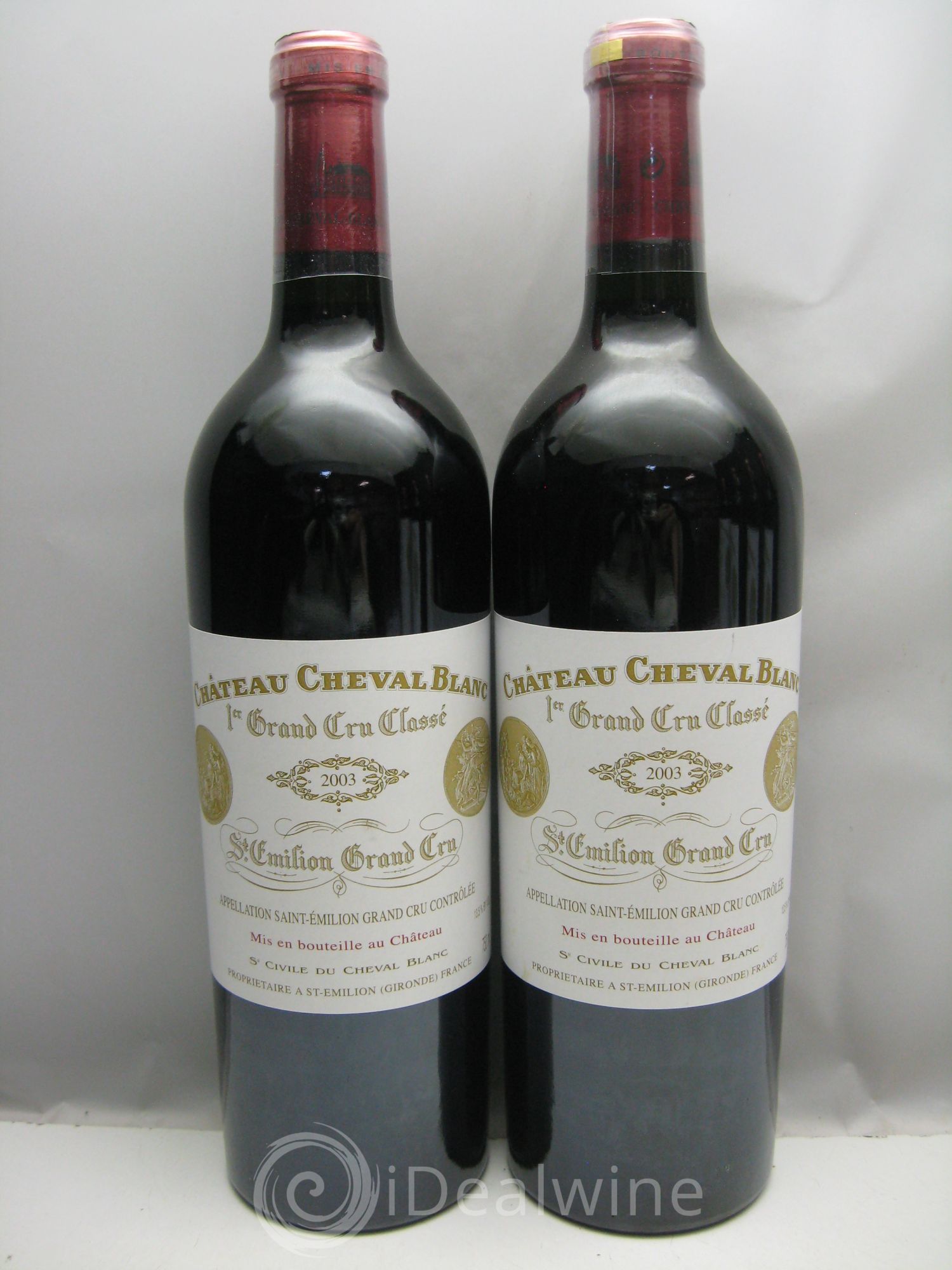Château Cheval Blanc 1er Grand Cru Classé A (CB abimée) 2003 - Lot de 6 bouteilles - 0