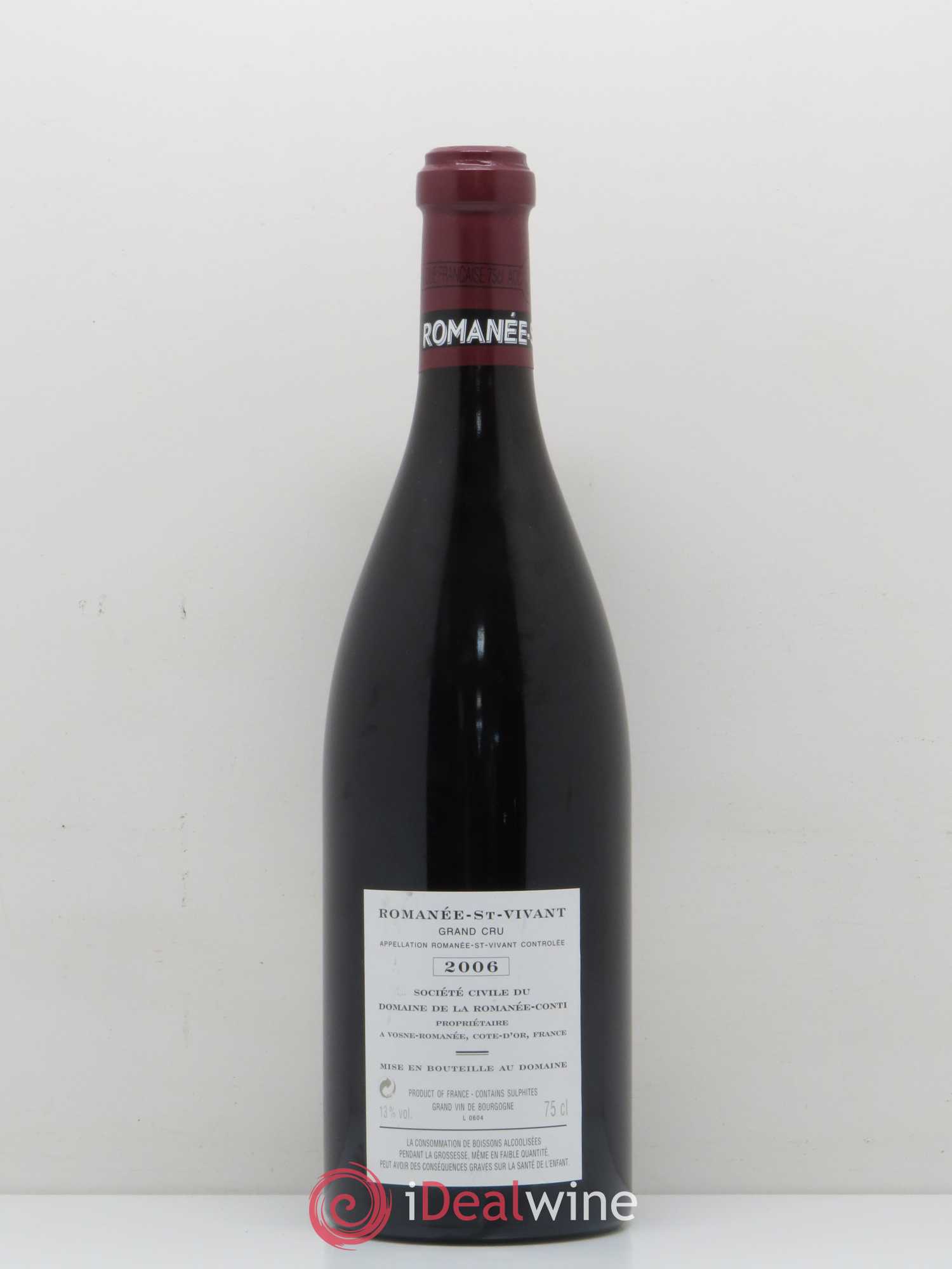 Romanée-Saint-Vivant Grand Cru Domaine de la Romanée-Conti 2006 - Lot de 1 bouteille - 1