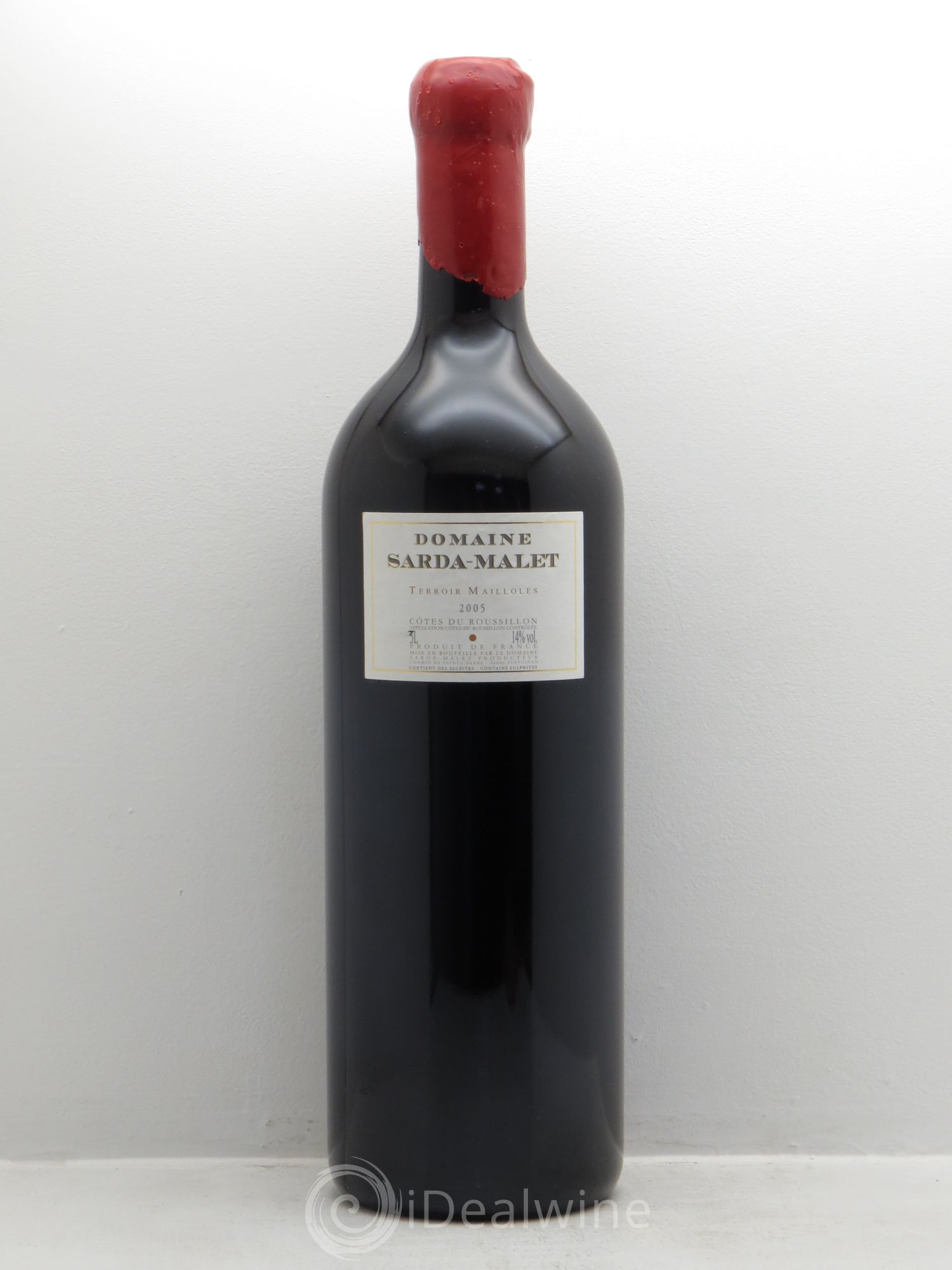 Côtes du Roussillon Domaine Sarda-Malet Terroir de Mailloles Jérôme Malet 2005 - Lot de 1 jeroboam - 0