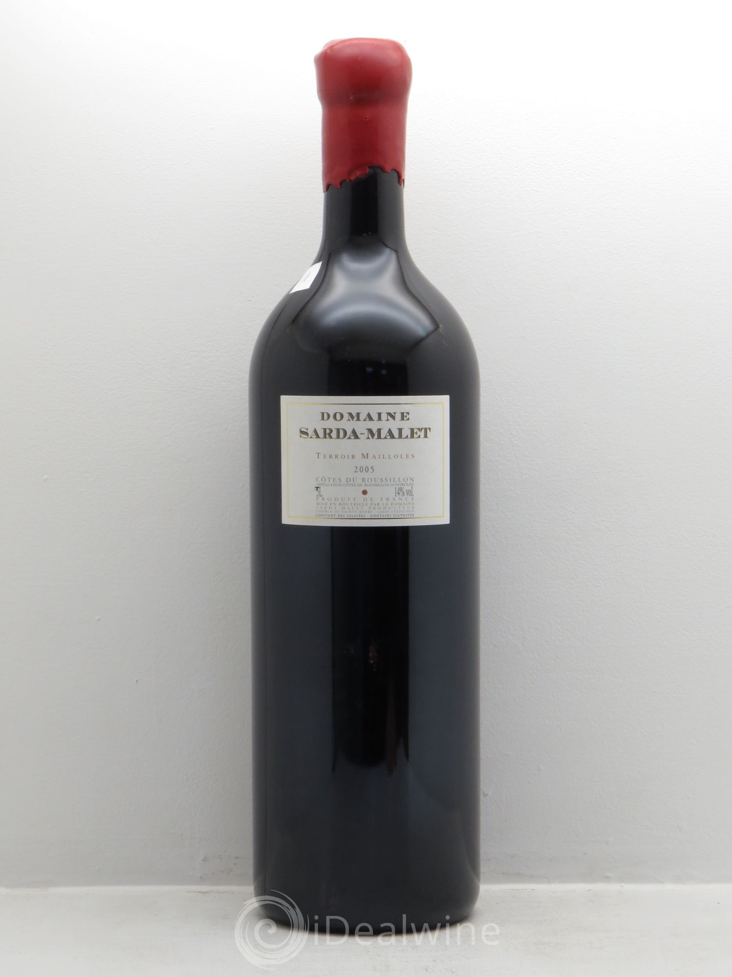 Côtes du Roussillon Domaine Sarda-Malet Terroir de Mailloles Jérôme Malet 2005 - Lot de 1 jeroboam - 0