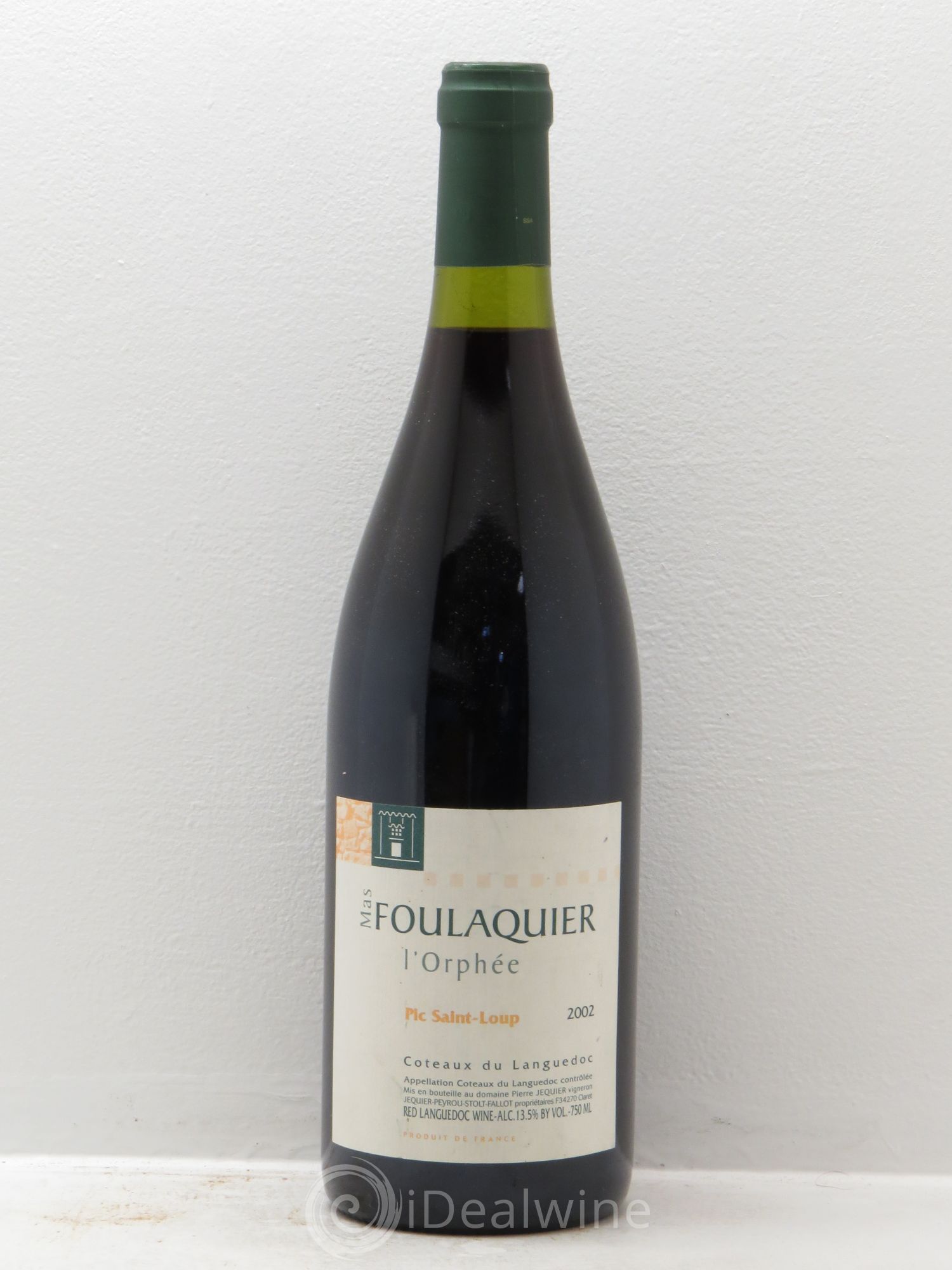 Coteaux du Languedoc Mas Foulaquier .L'Orphée. PIC saint Loup 2002 - Posten von 1 Flasche - 0
