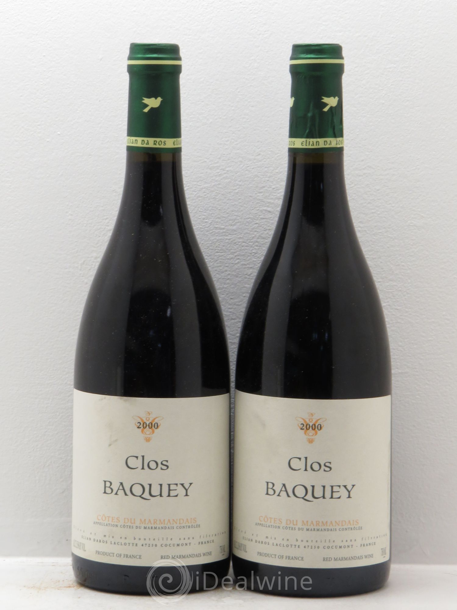 Côtes du Marmandais Clos Baquey 2000 - Posten von 2 Flaschen - 0