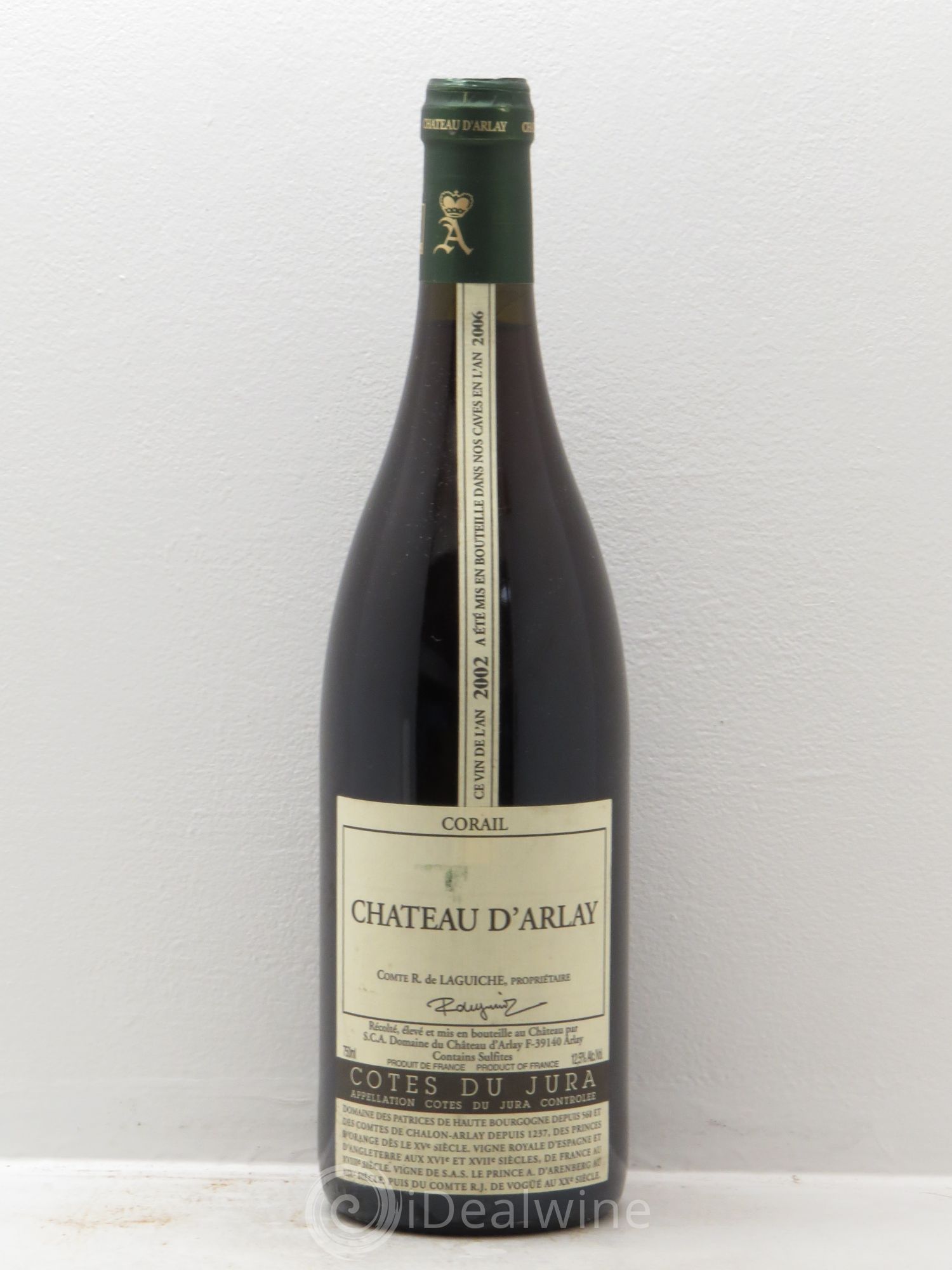 Côtes du Jura Corail Château d'Arlay mise 2006 2002 - Posten von 1 Flasche - 0
