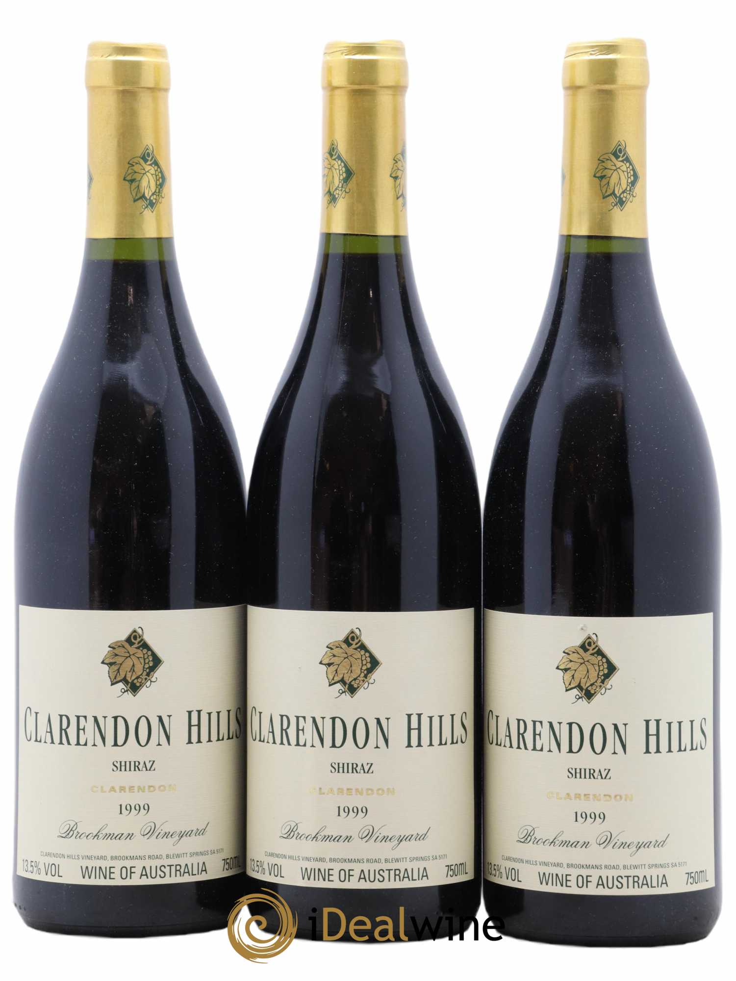 Australie Shiraz Brookman Clarendon 1999 - Lot de 3 bouteilles - 0